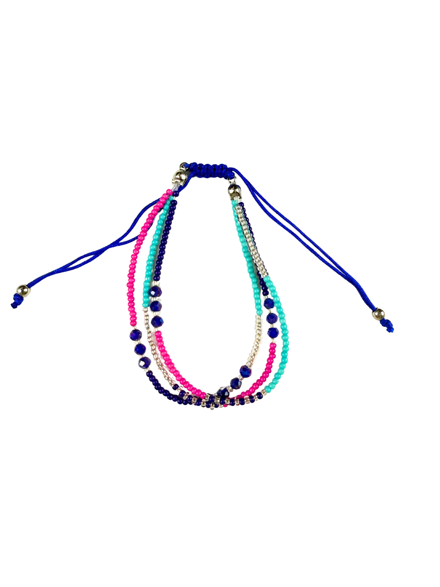 Eras Seed Layered Bracelet | Blue & Pink