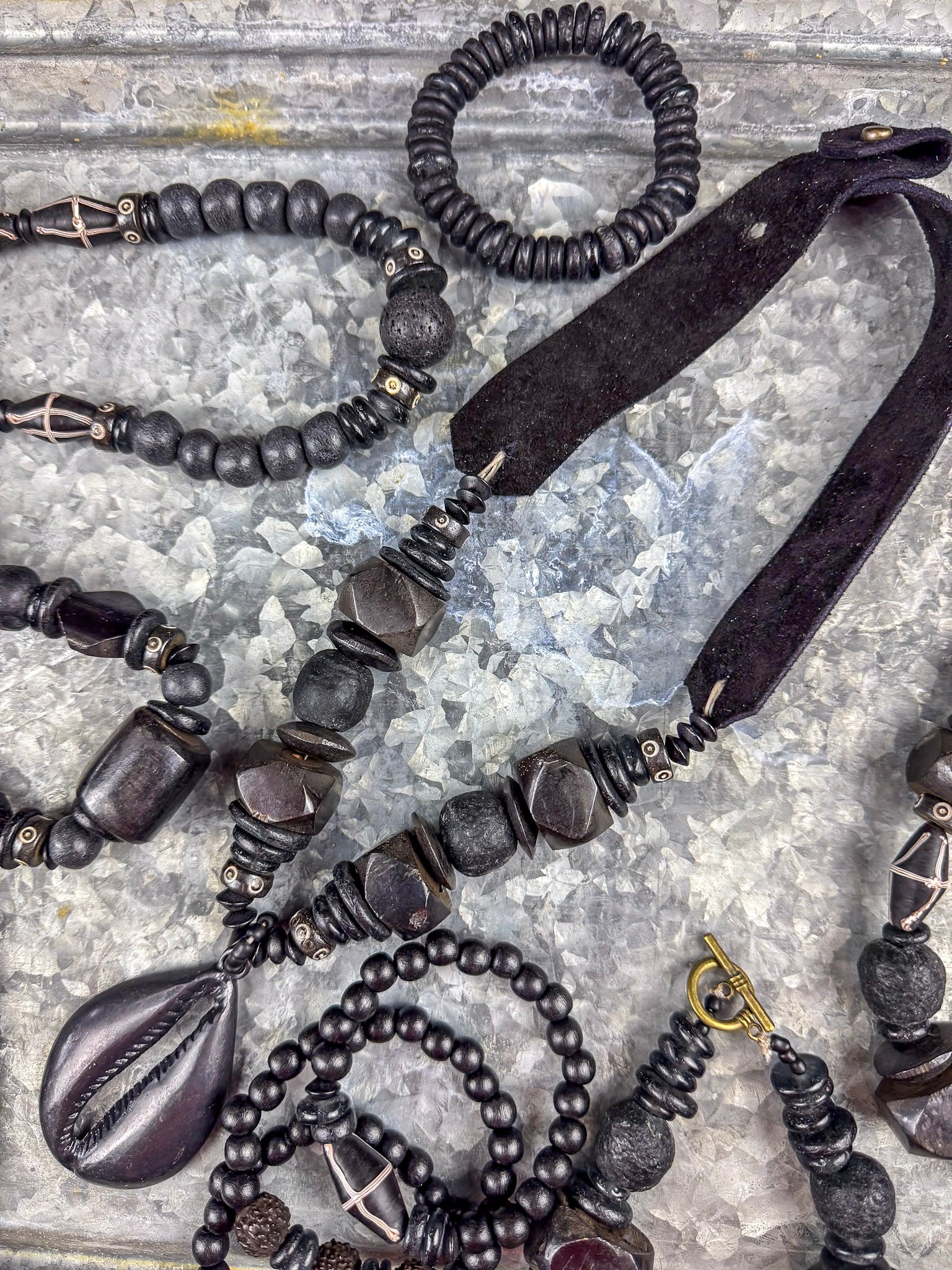 Intricate Stack Bracelet | Glass Nightfall