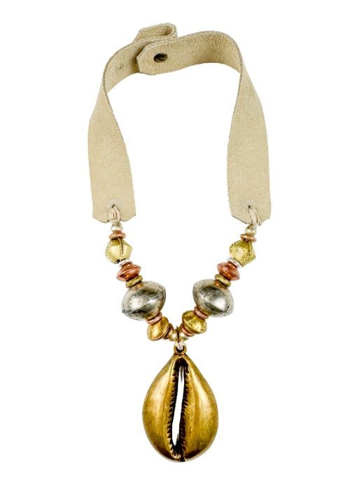 Mid Shell Pendant Necklace | Mixed Metal