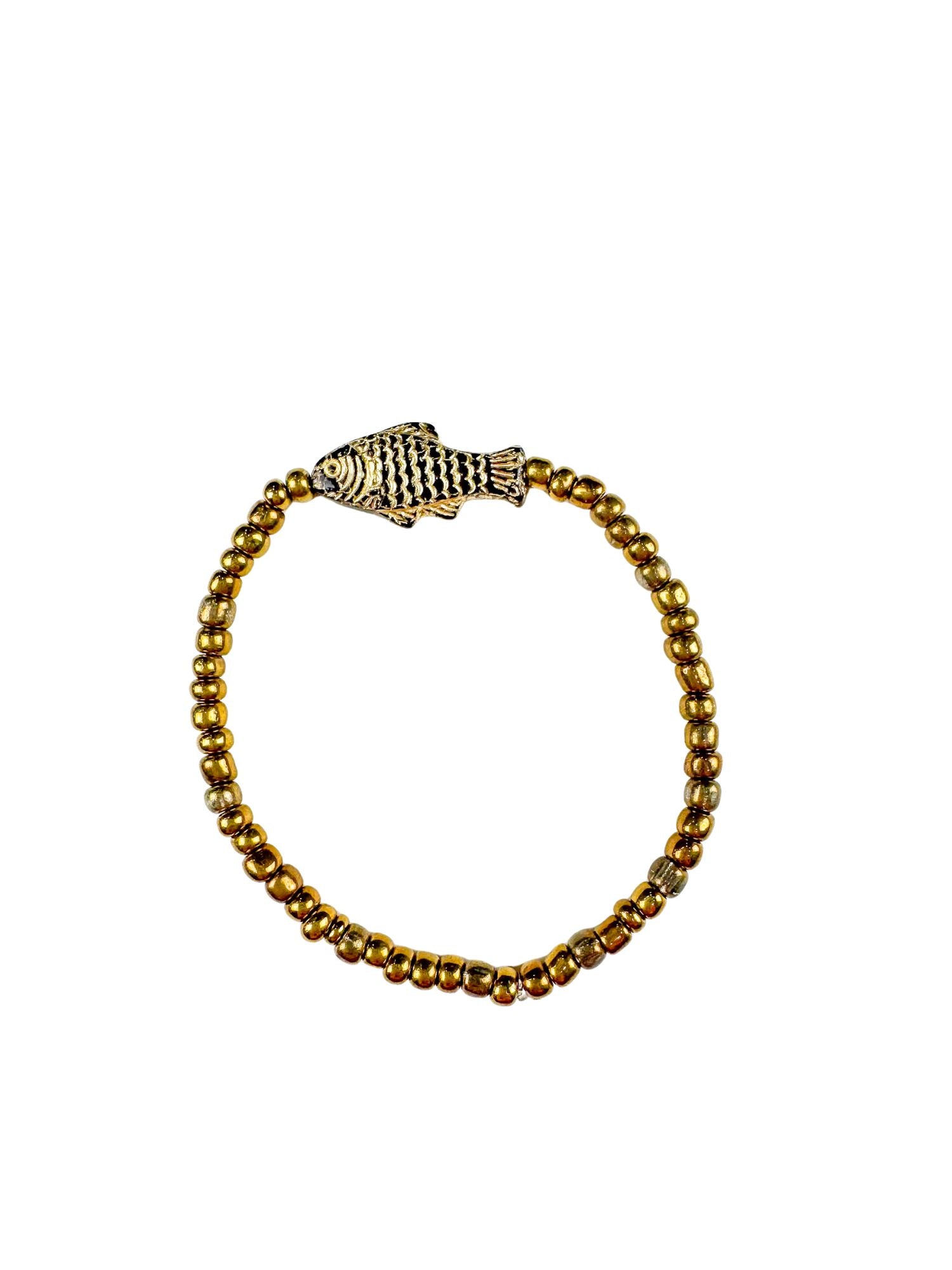 Simple Seed Bracelet | Gold Fish