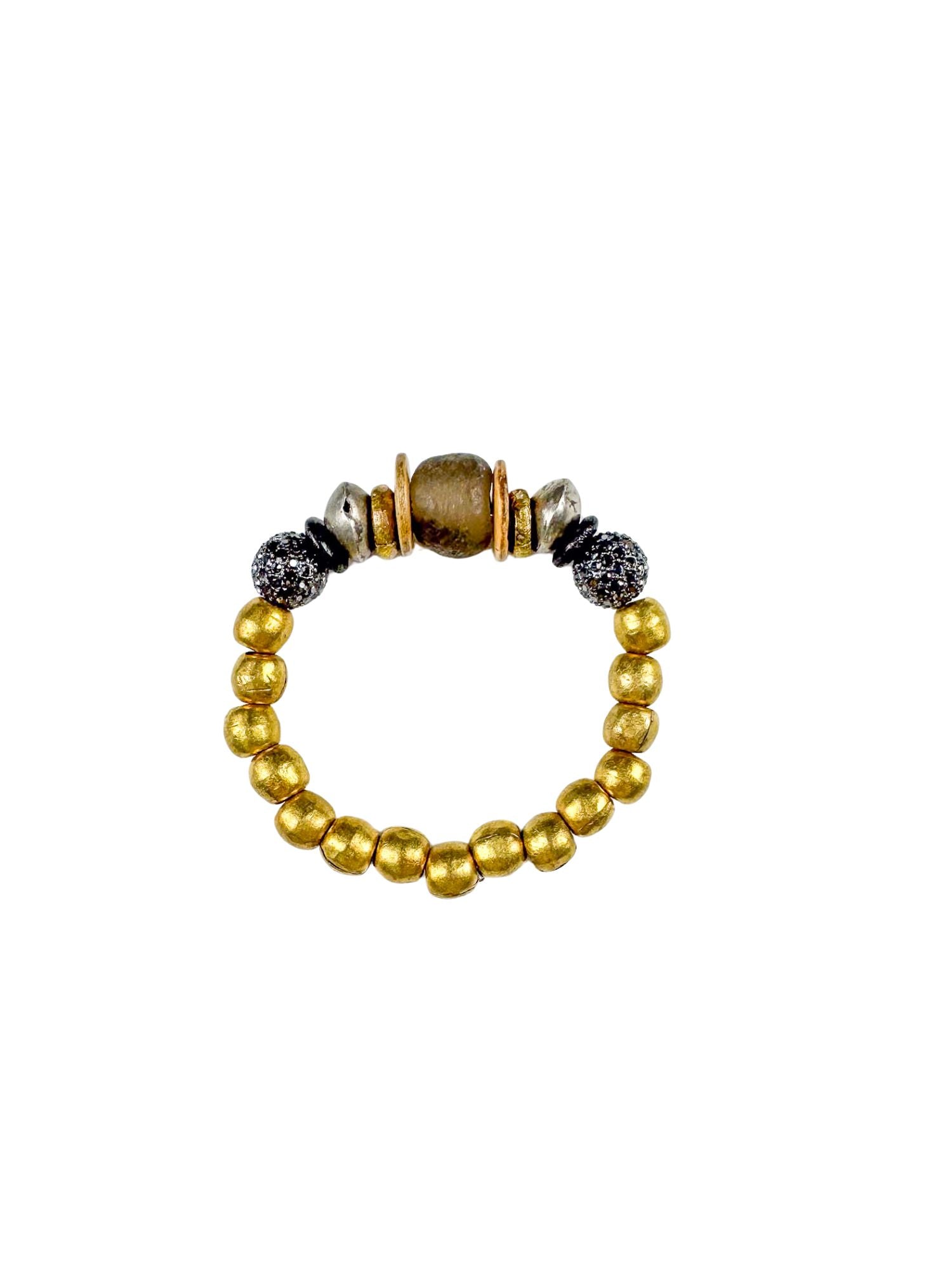 Metal Stack Bracelet | Pavé
