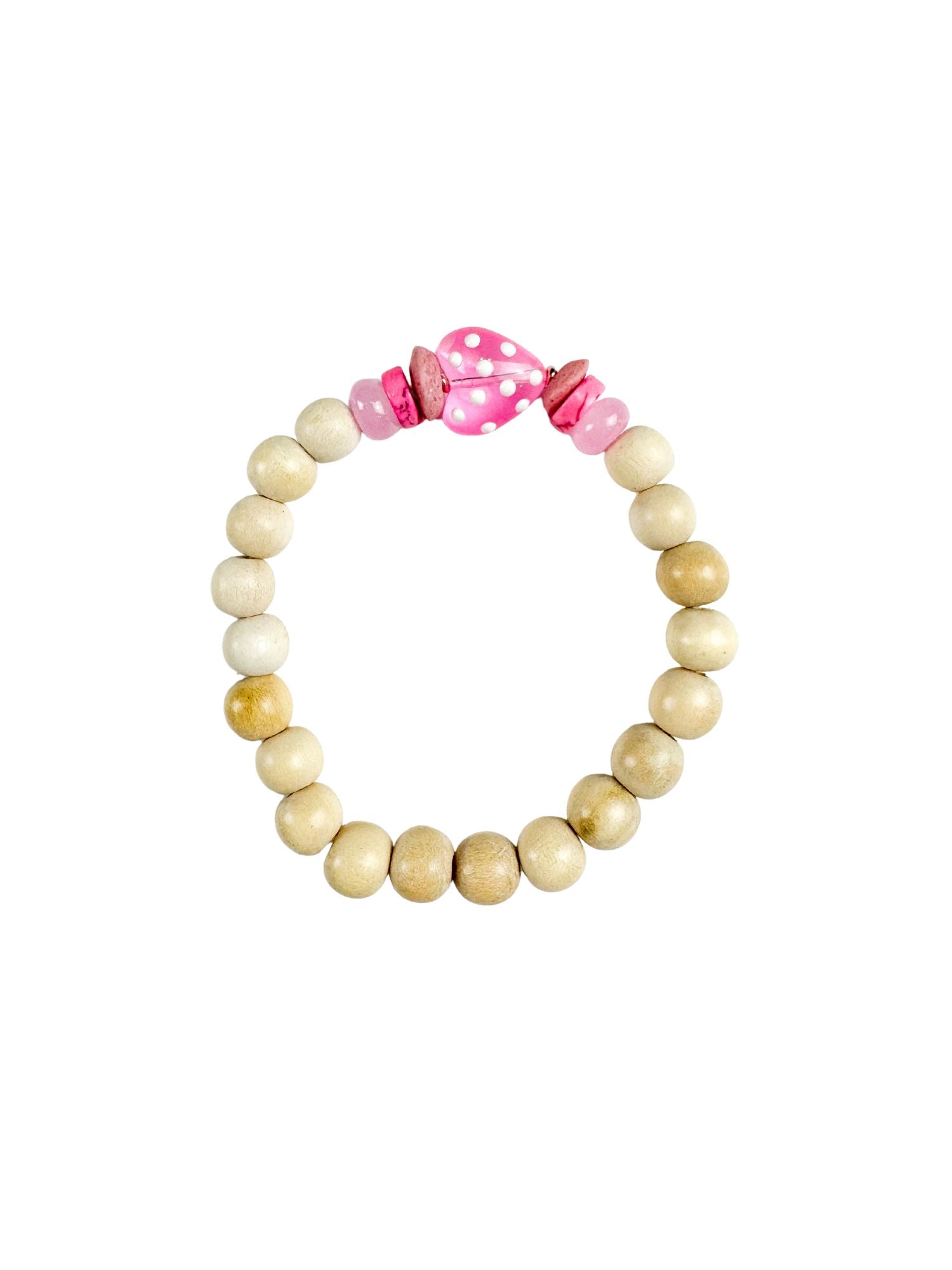 Single Stack Bracelet | Pink Heart