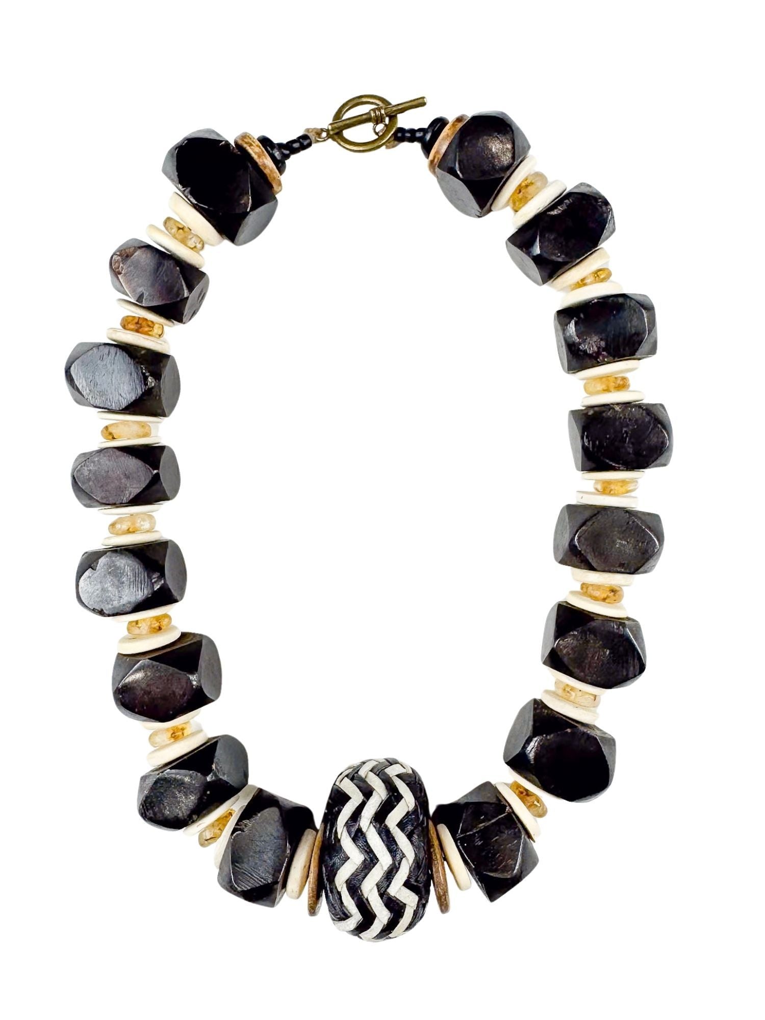 Classic Bone Necklace | Black Equestrian