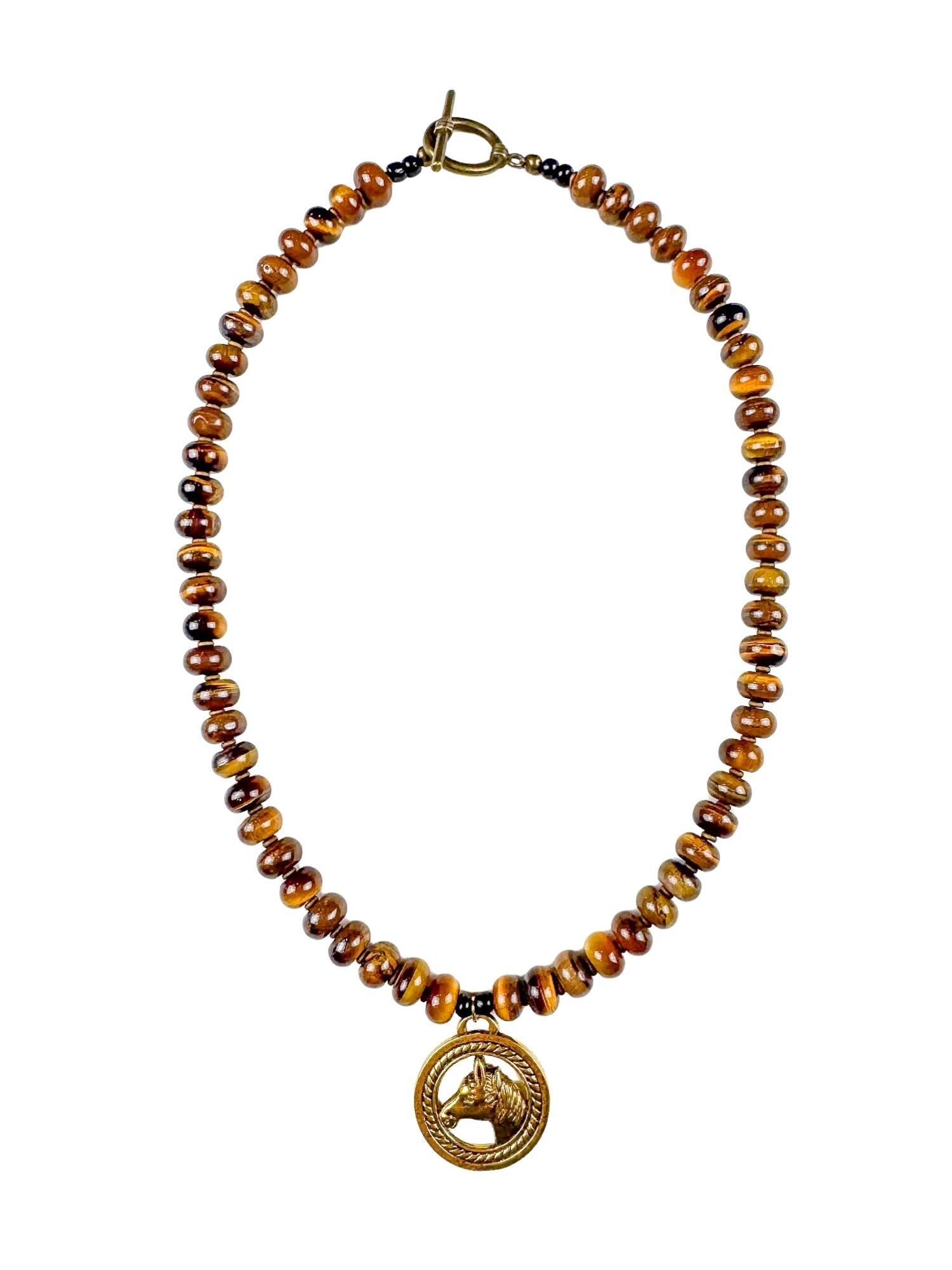 Classic Horse Necklace | Brown Equestrian