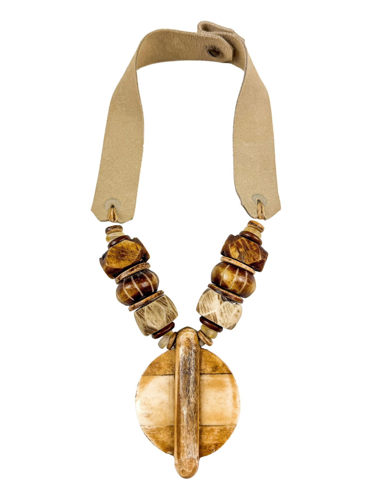 Mid Pendant Necklace | Brown Heritage