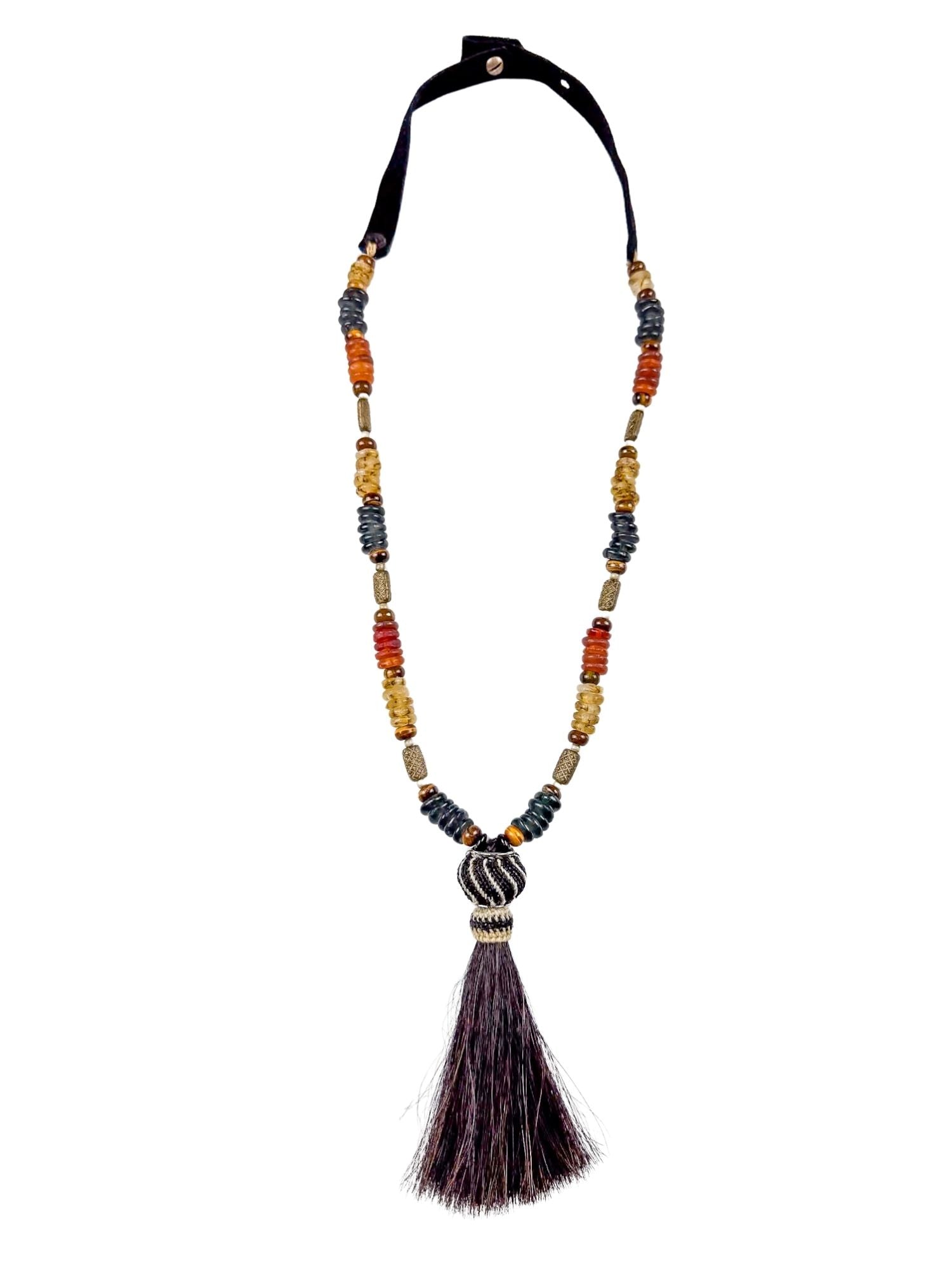 Slim Horse Hair Necklace | Black Equestrian