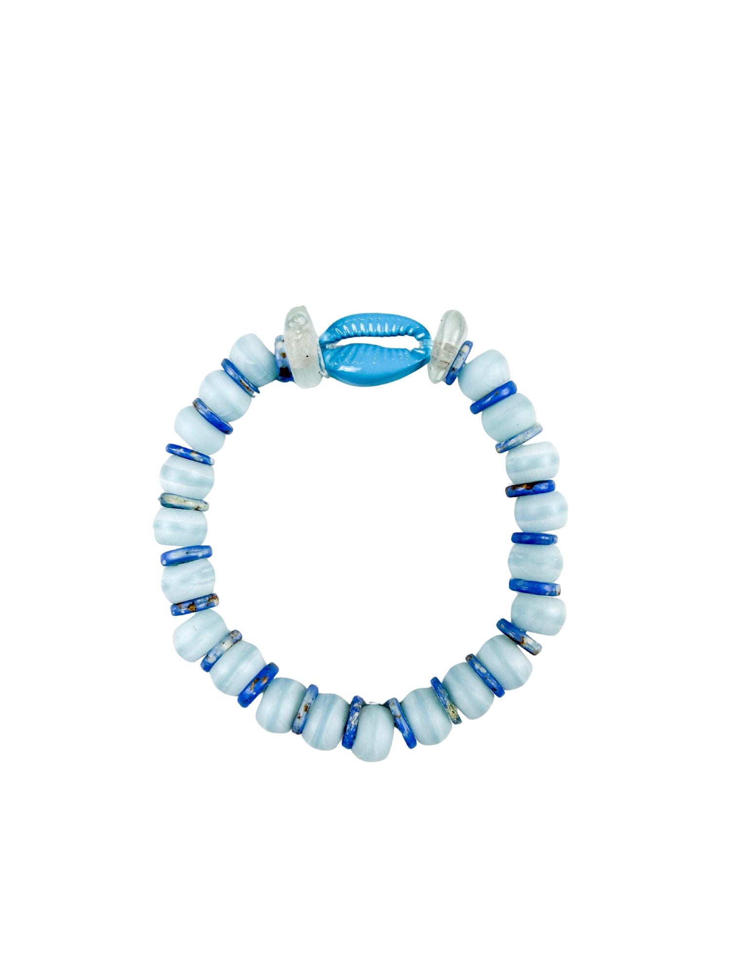 Cowrie Stack Bracelet | Blue