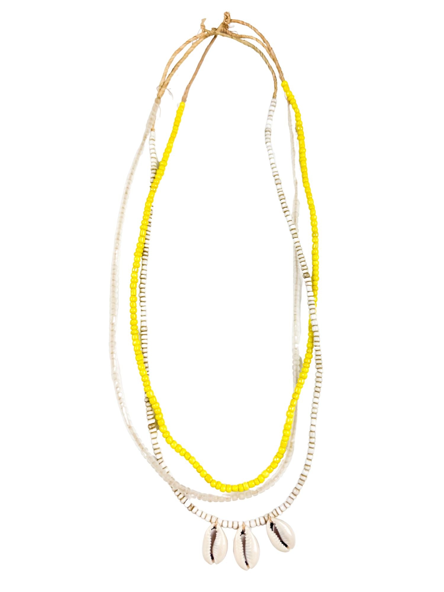 Layer Necklace Set | Yellow Cowrie