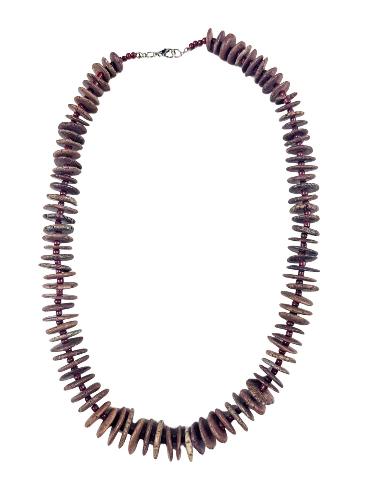 Flat Beaded Necklace | Brown | Final Sale