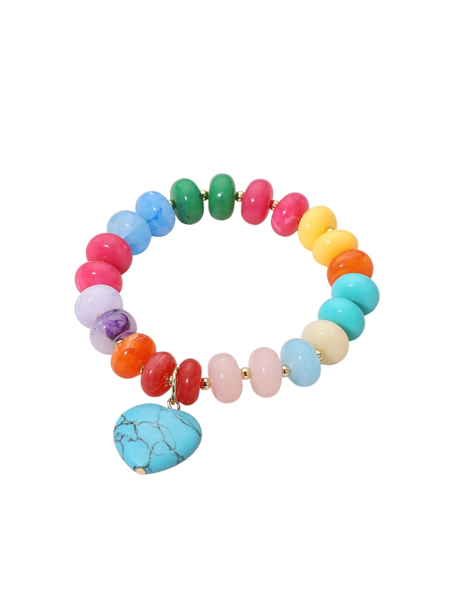 Heart Charm Bracelet | Multi | Final Sale