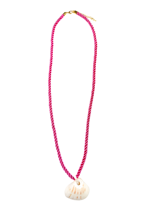 Rope Shell Necklace | Pink