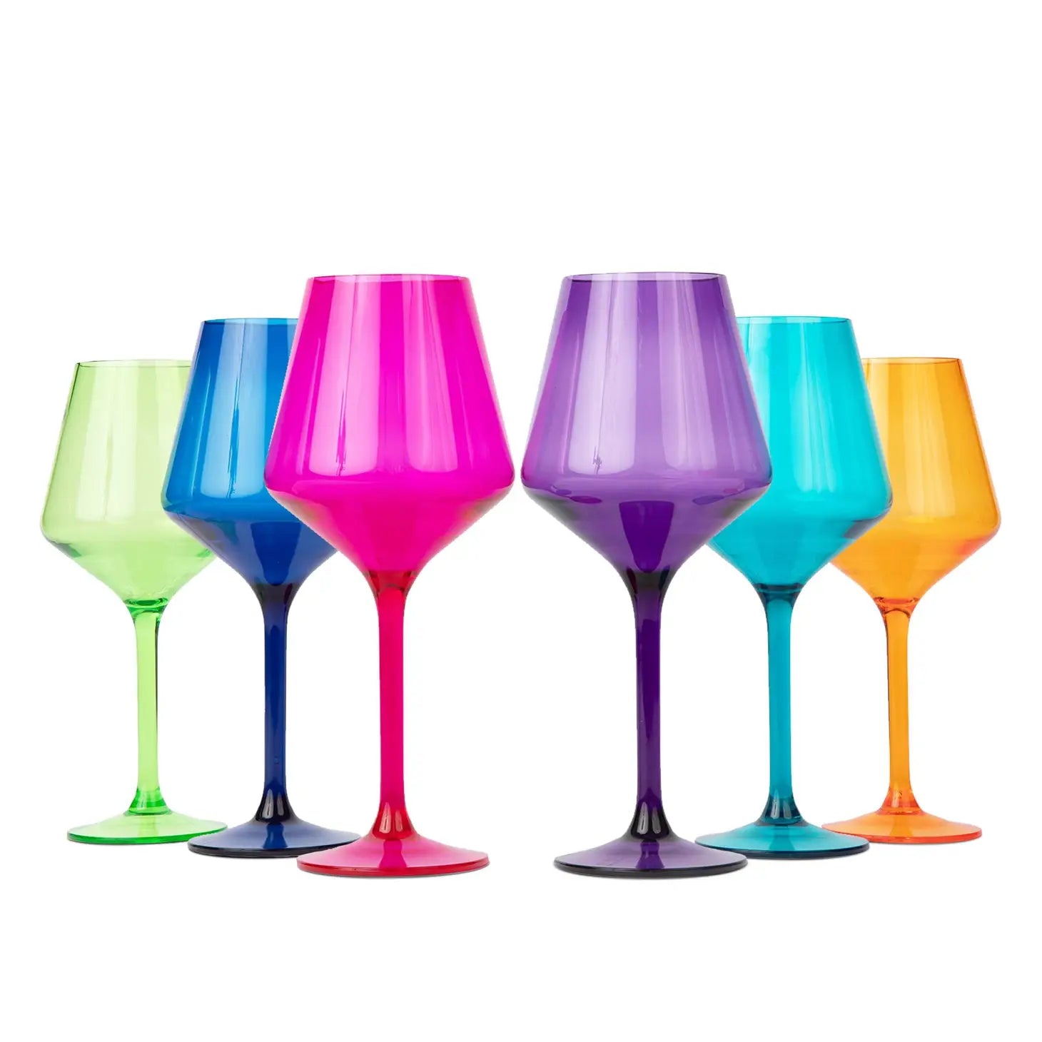 Acrylic Stemmed Wine Glasses | Set of 6