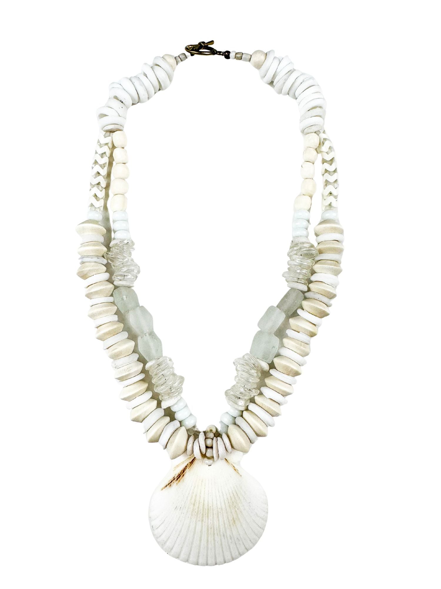 Layered Shell Necklace | White