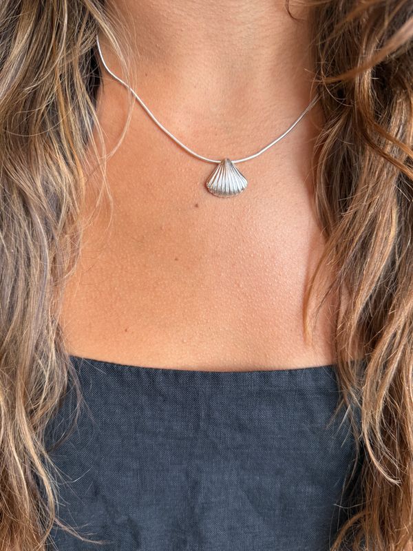 Shell Charm Necklace | Silver | Final Sale