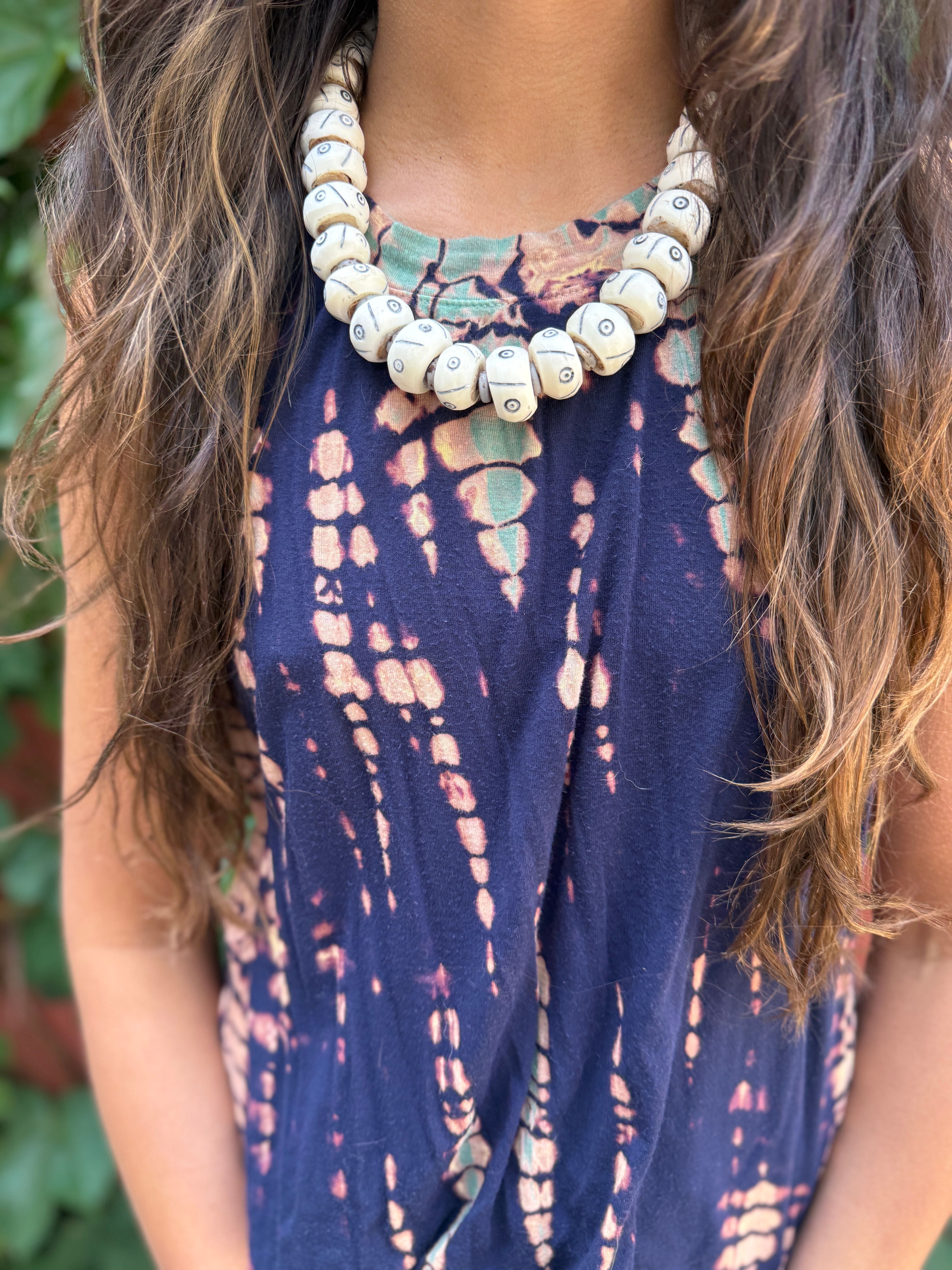 Classic Bone Necklace | White | Final Sale