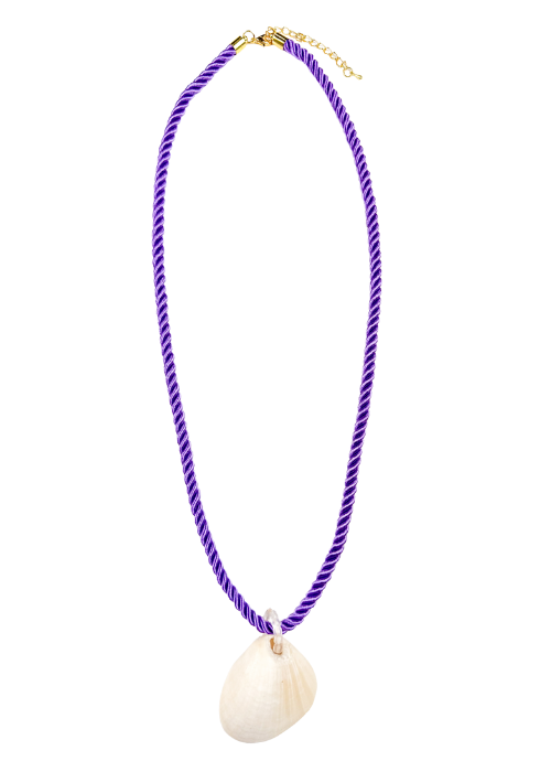 Rope Shell Necklace | Purple