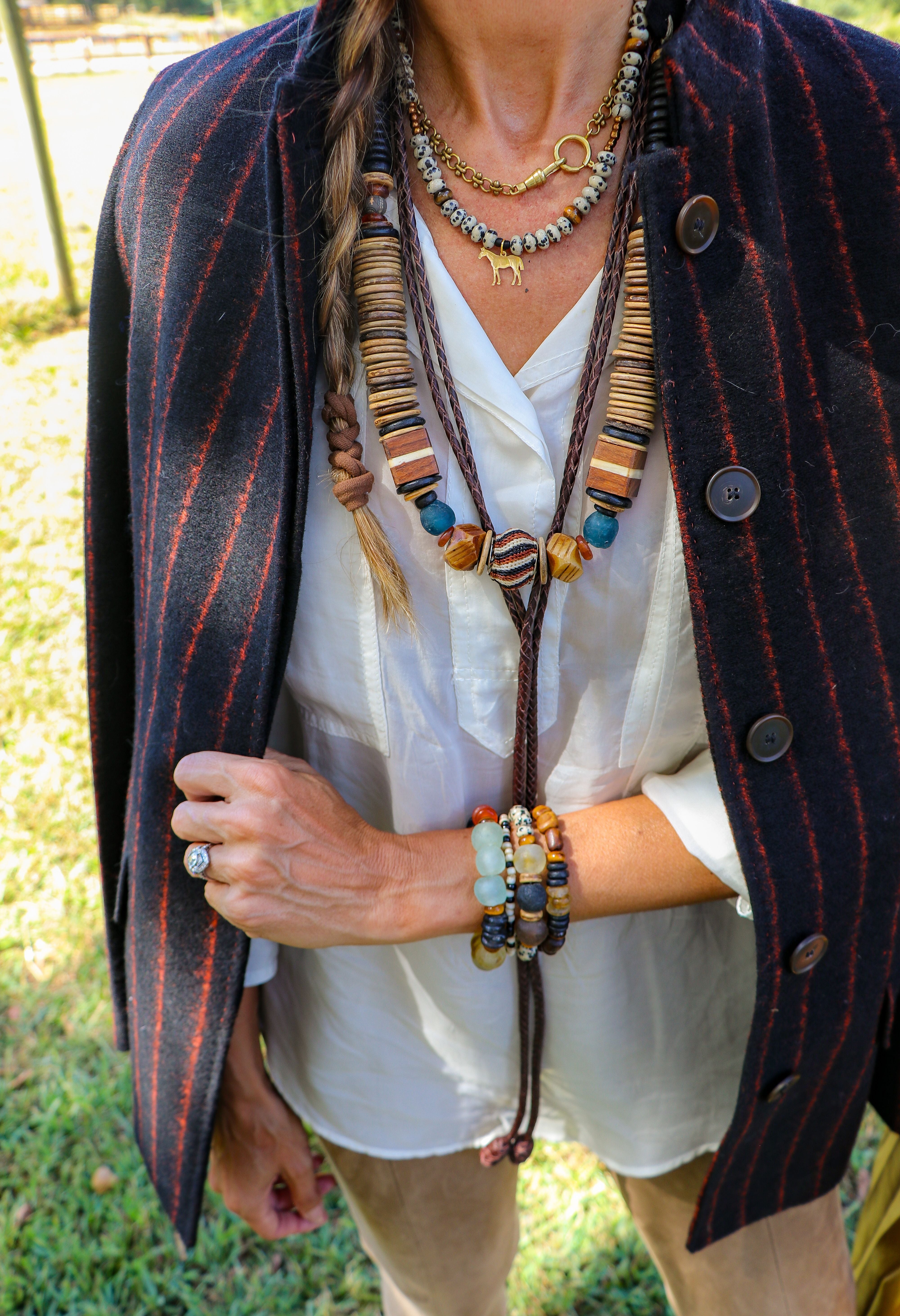 Bolo Leather Necklace | Brown