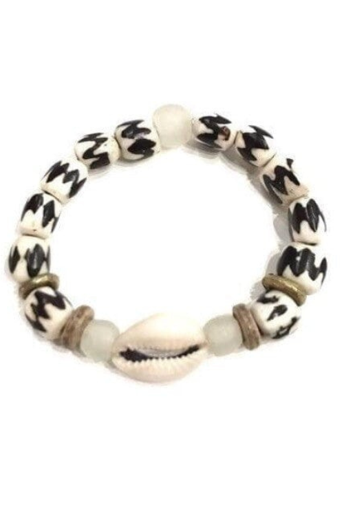 Cowrie Tribal Stack Bracelet | Batik