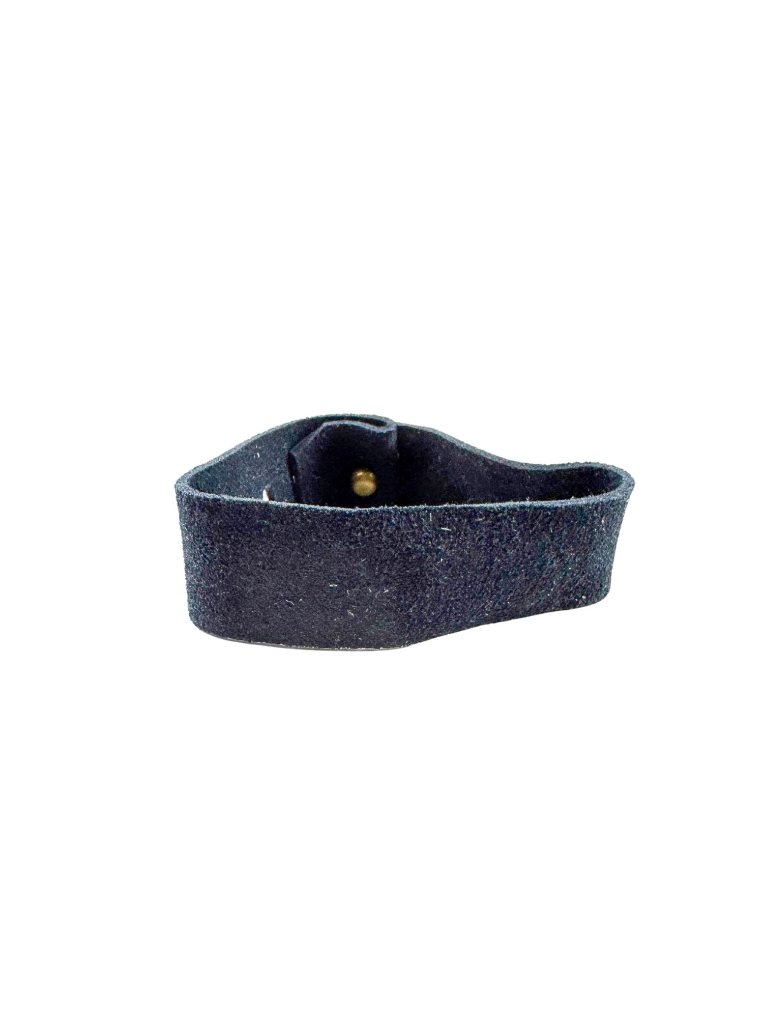 Mens Leather Bracelet | Navy | Final Sale