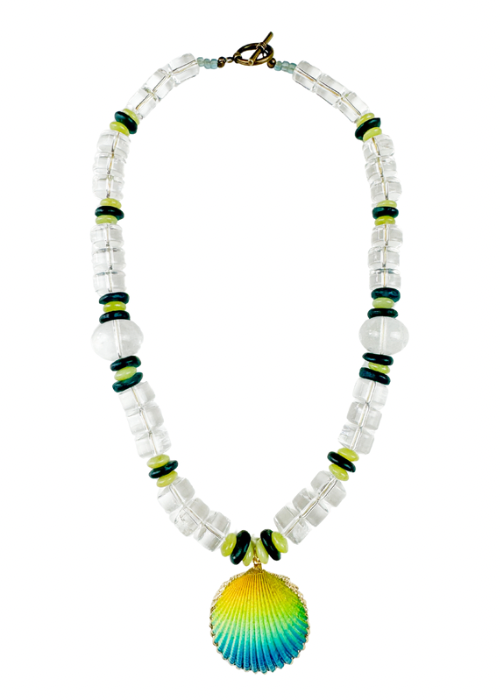 Classic Shell Necklace | Blue + Green