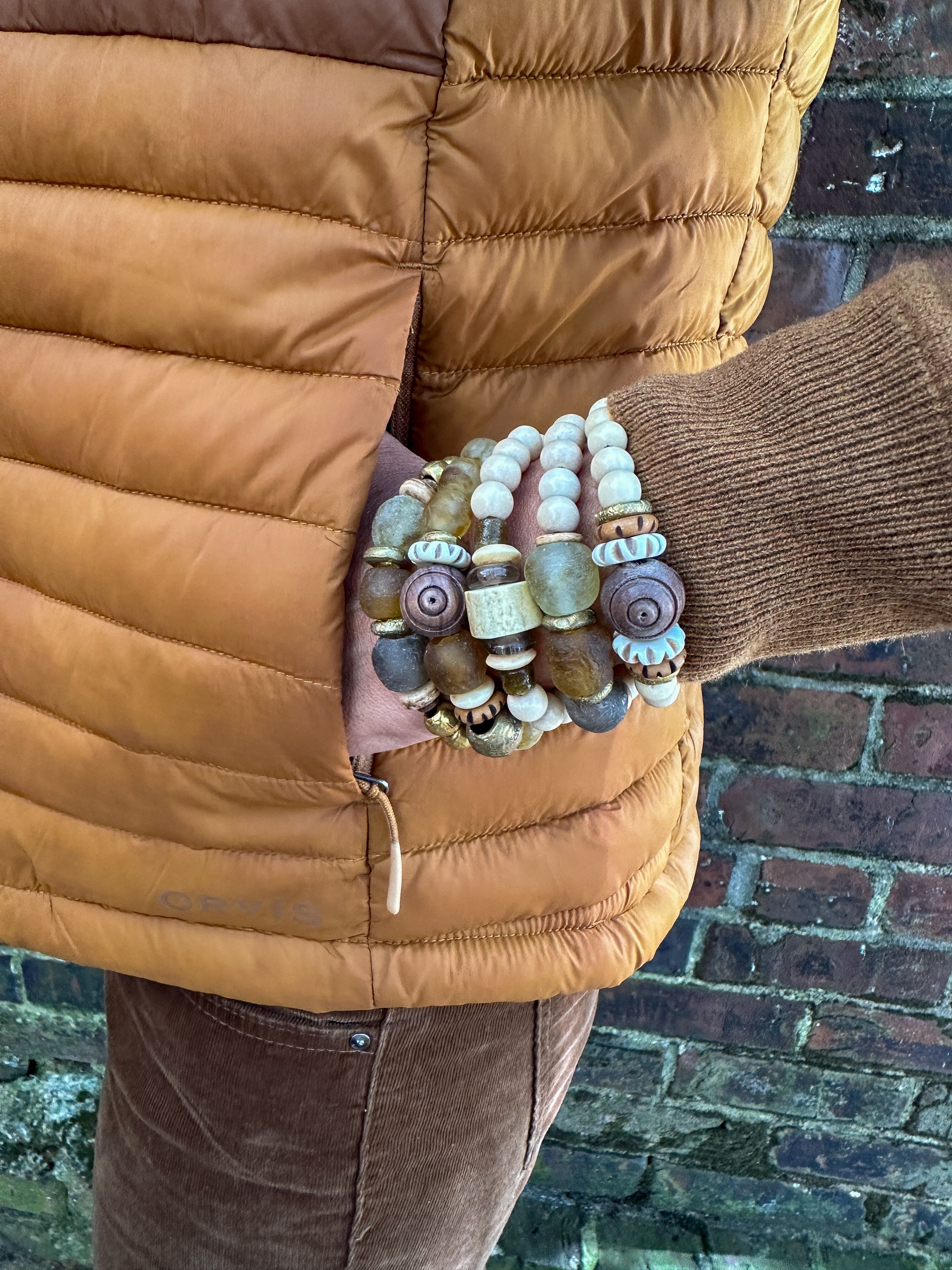 Metal Stack Bracelet | Brown Trout