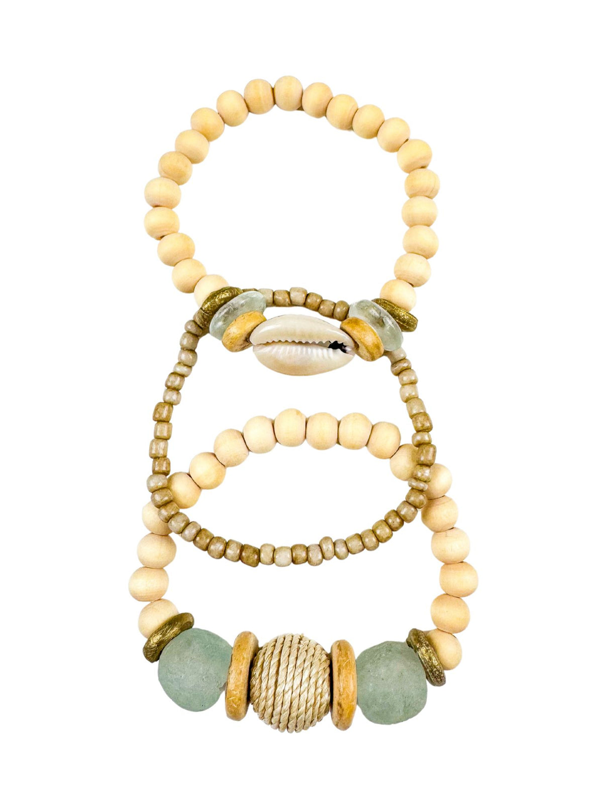 Trio Stack Bracelet Set | Cowrie