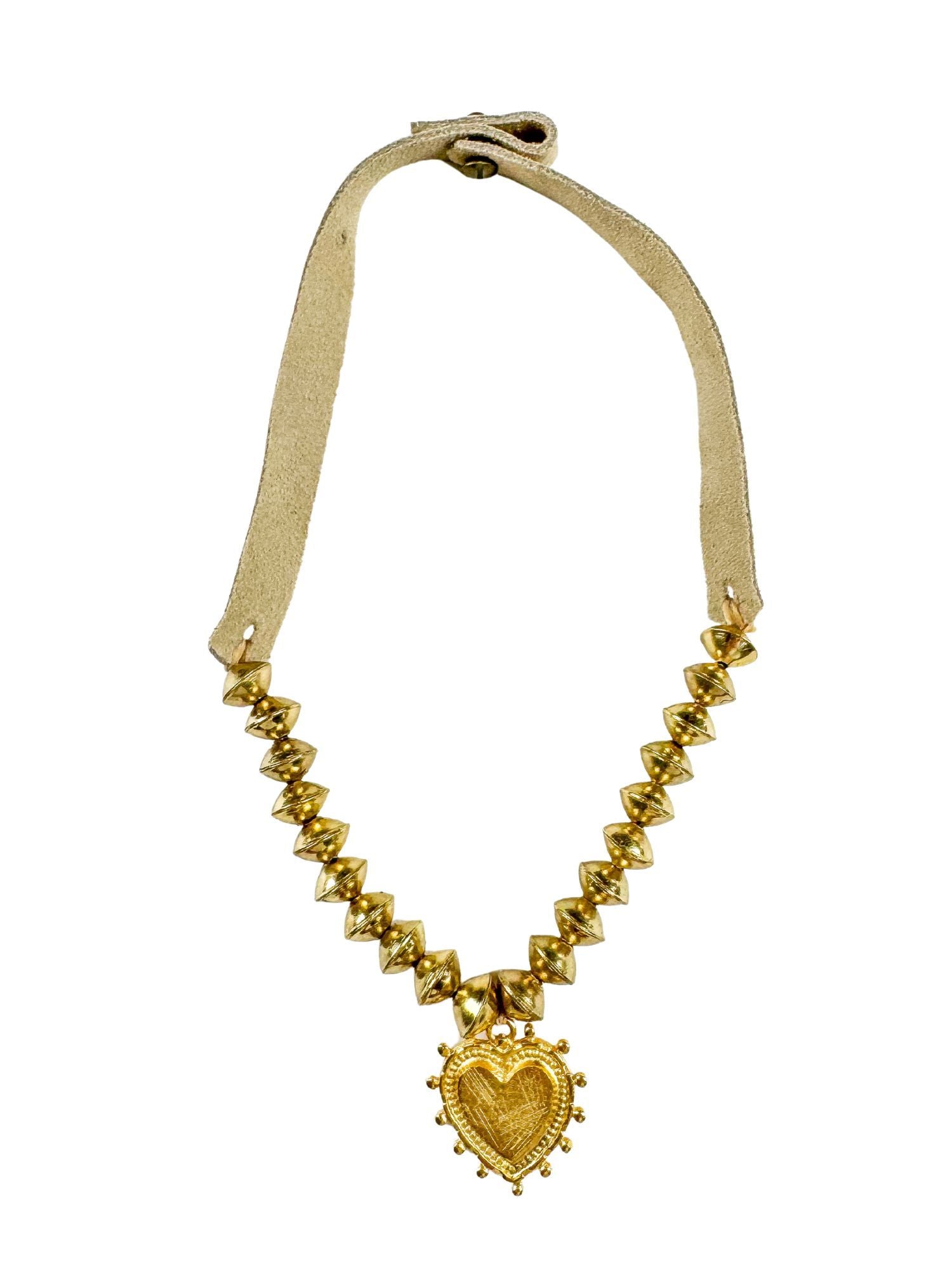 Slim Heart Necklace | Gold