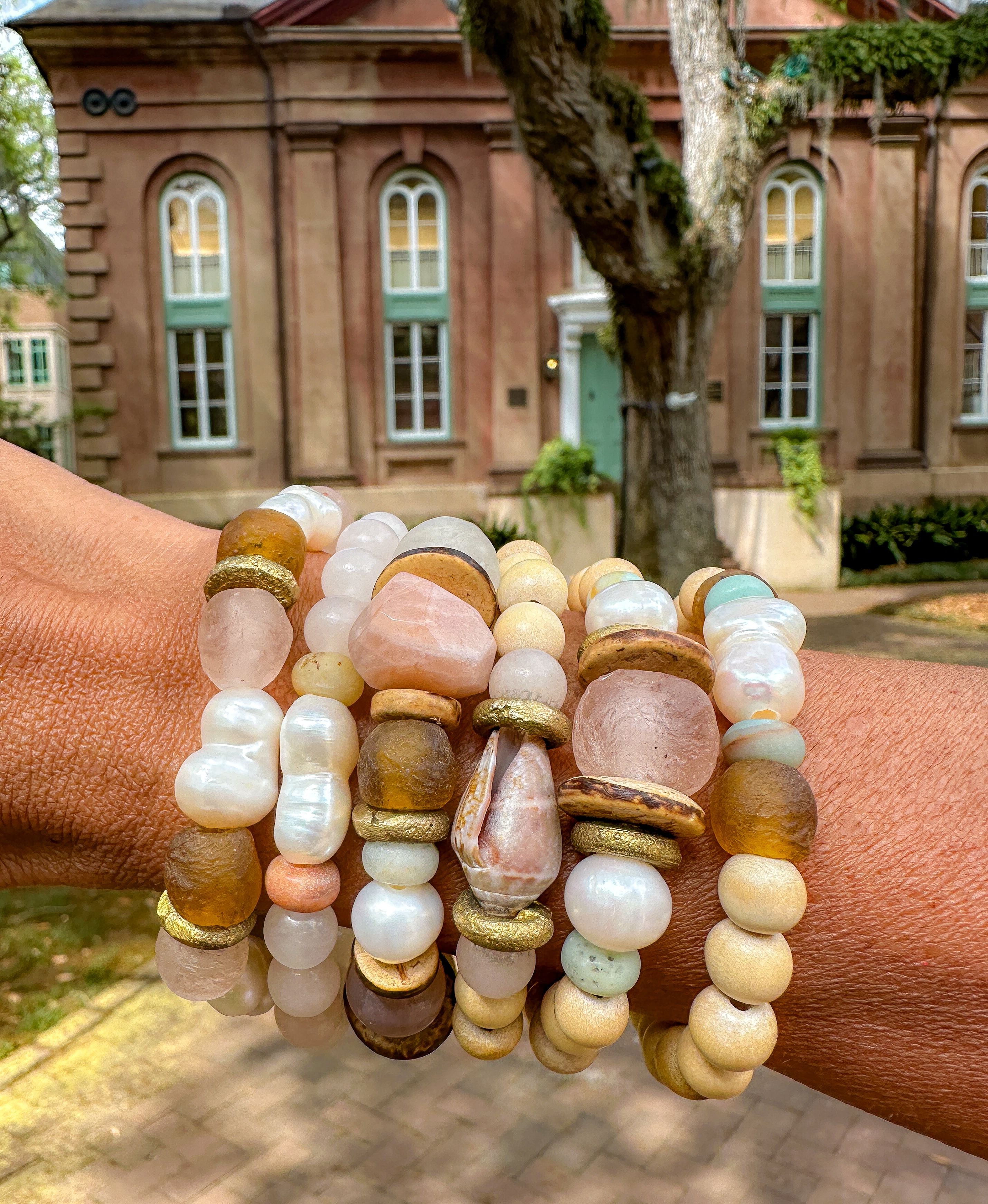 Intricate Stack Bracelet | Pearl