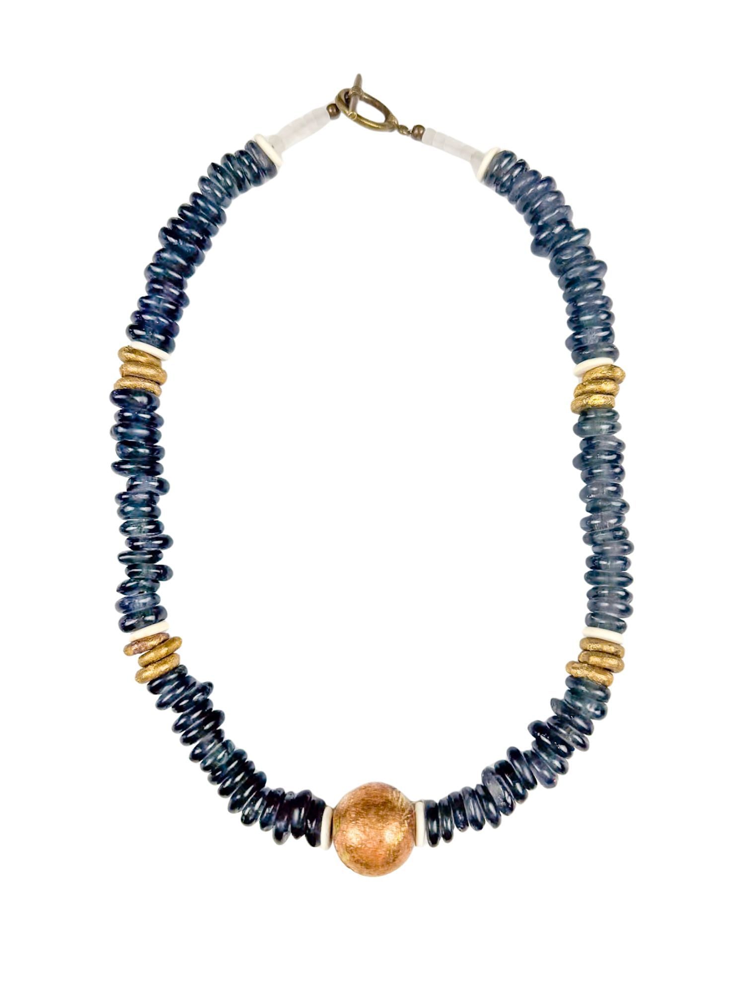 Classic Glass Necklace | Dark Gray