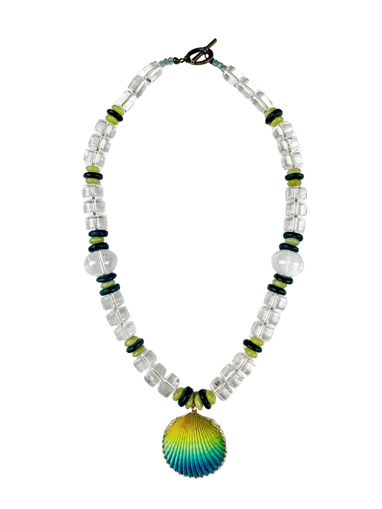Classic Shell Necklace | Blue + Green | Final Sale