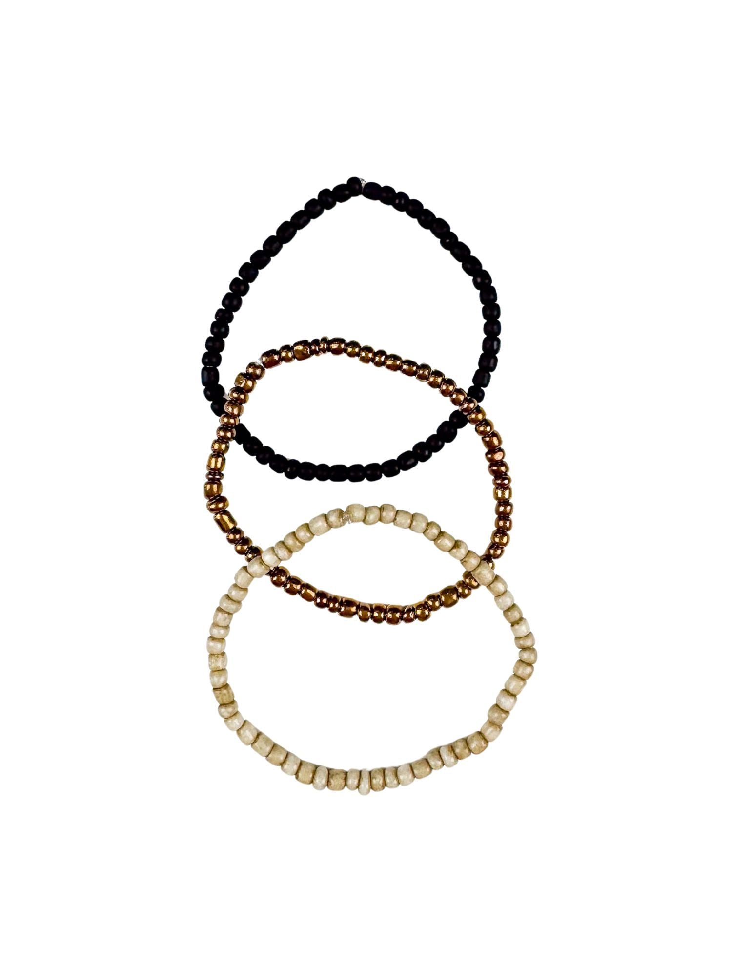 Simple Seed Trio Set | Black + Gold