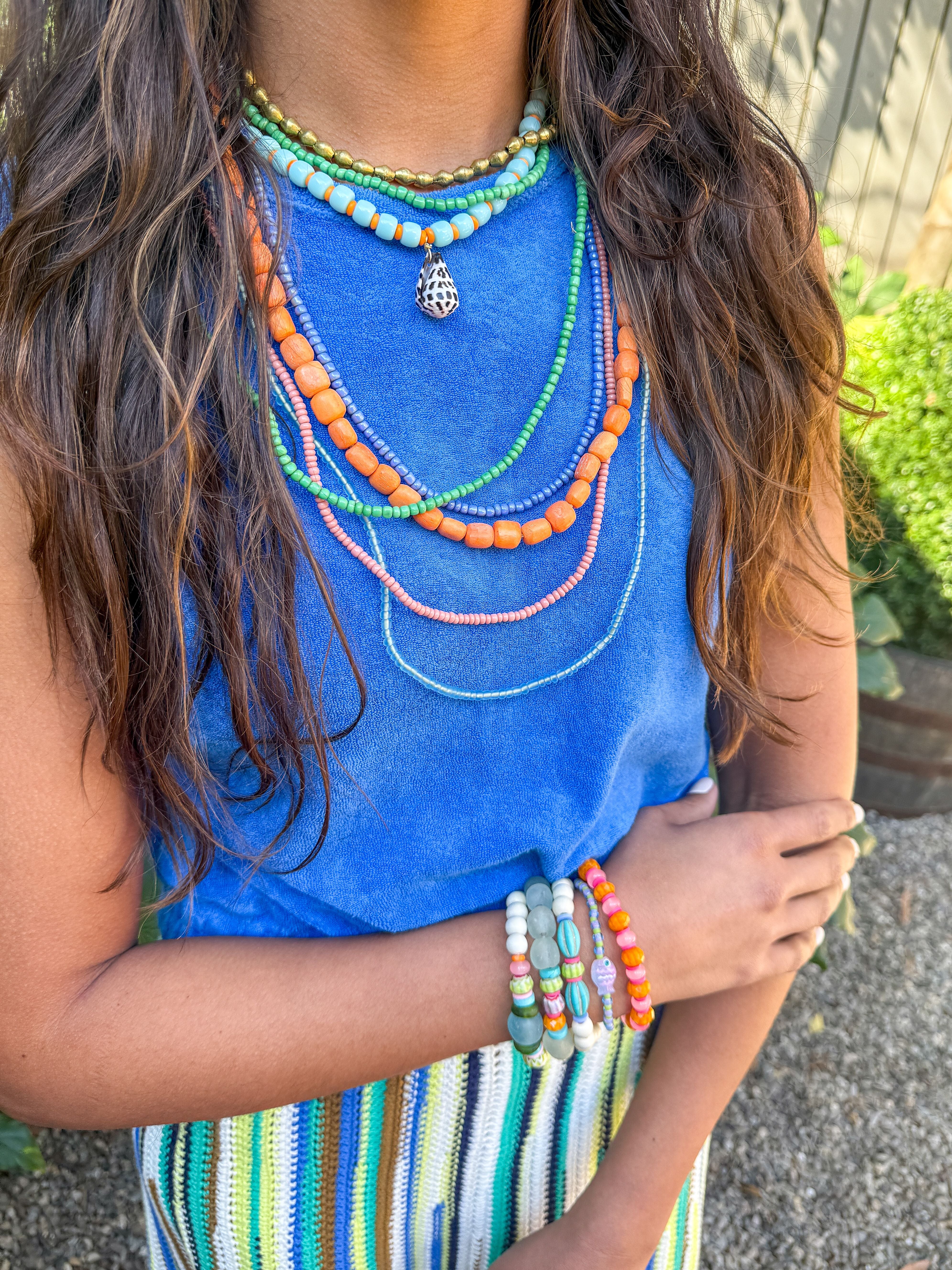 Layered Pendant Necklace | Ocean Shell