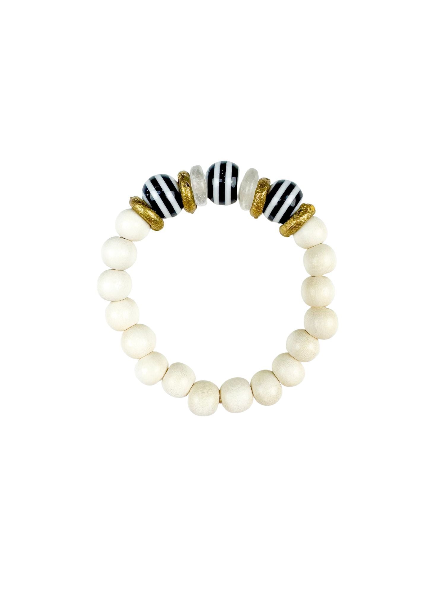 Single Stack Bracelet | Black + Gold