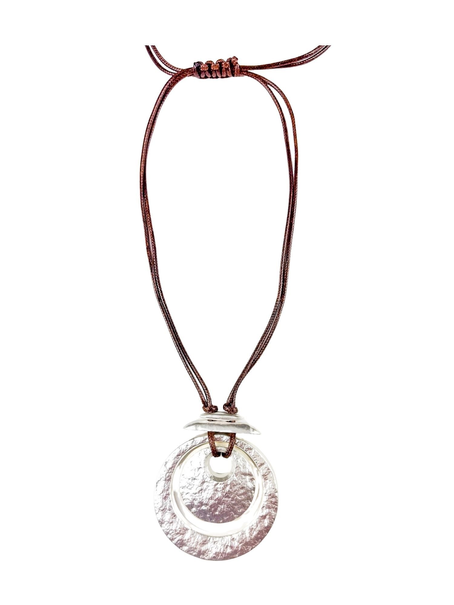 Cord Pendant Necklace | Silver | Final Sale