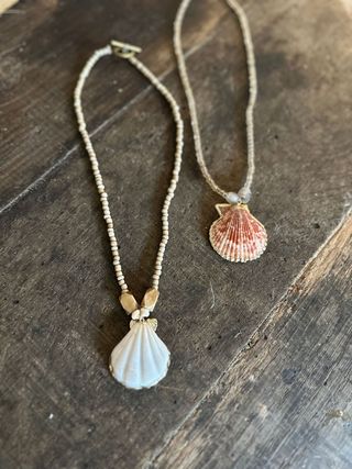 Seed Shell Necklace | Cream