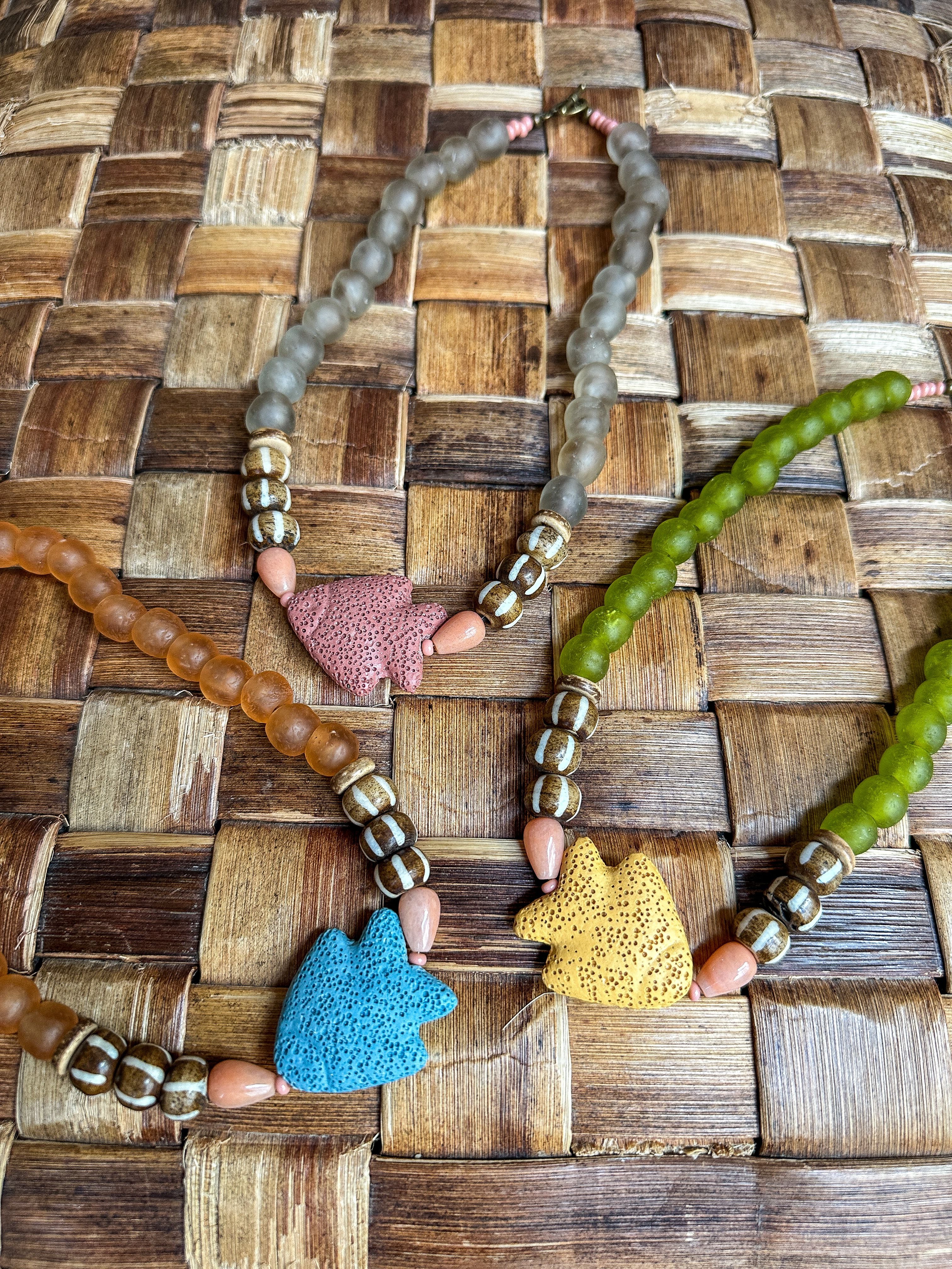 Classic Fish Necklace | Coral Blush