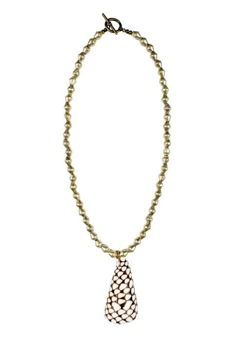 Metal Shell Necklace | Silver