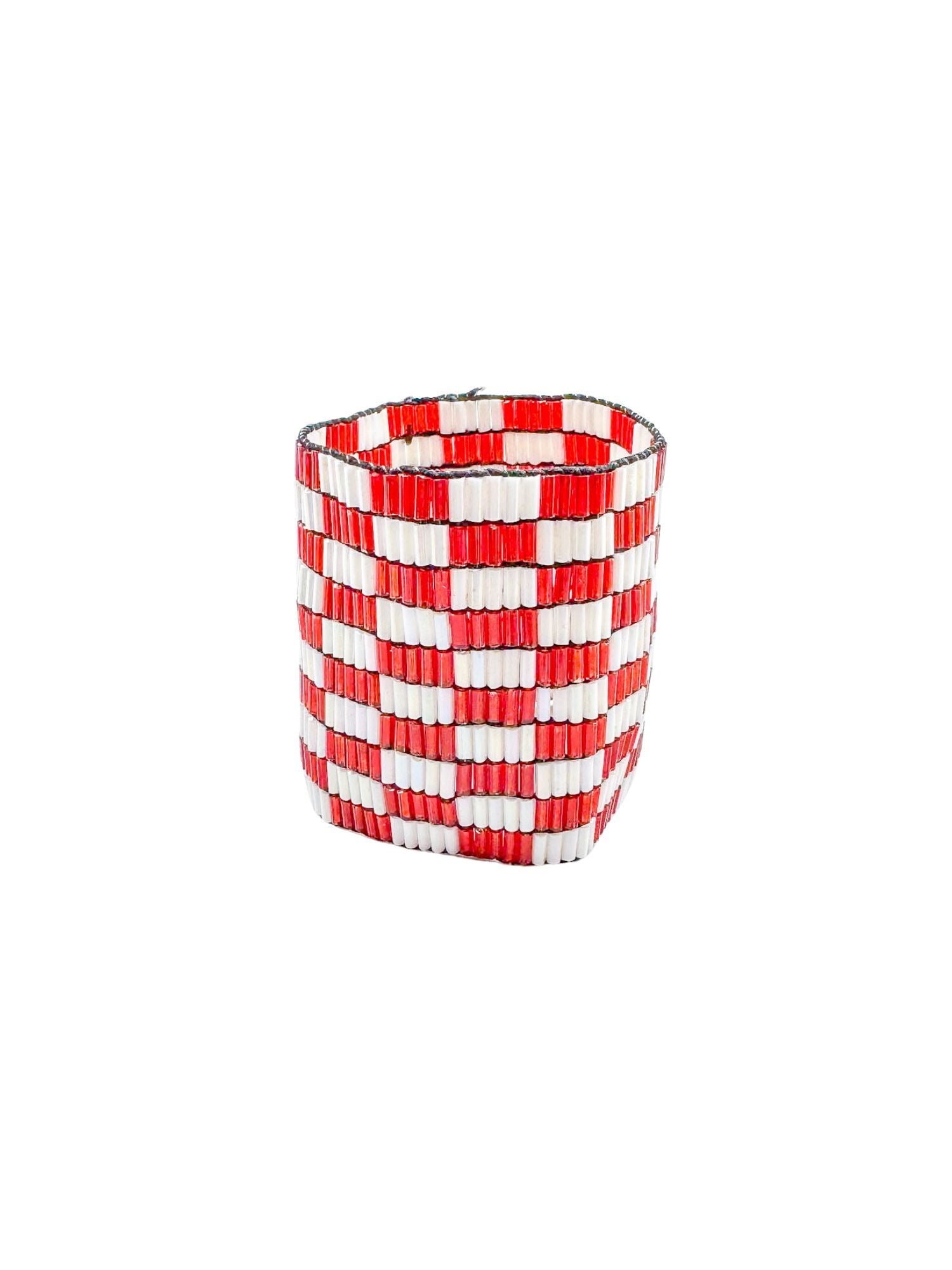 Beaded Stretch Bracelet | Red