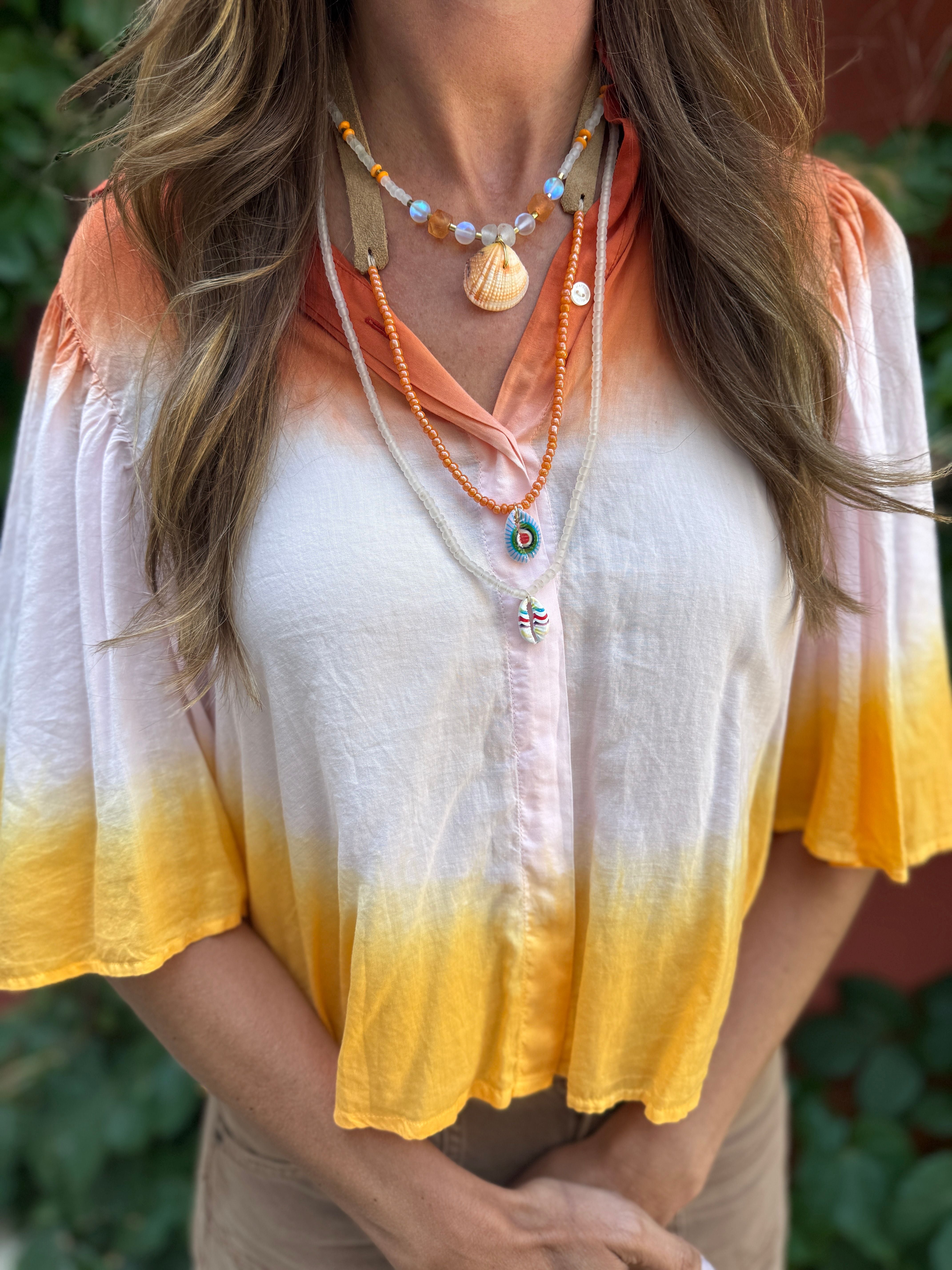 Slim Cowrie Necklace | Calypso | Final Sale