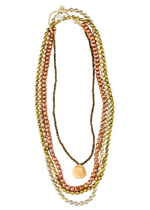 Layer Necklace Set | Mixed Metal Shell