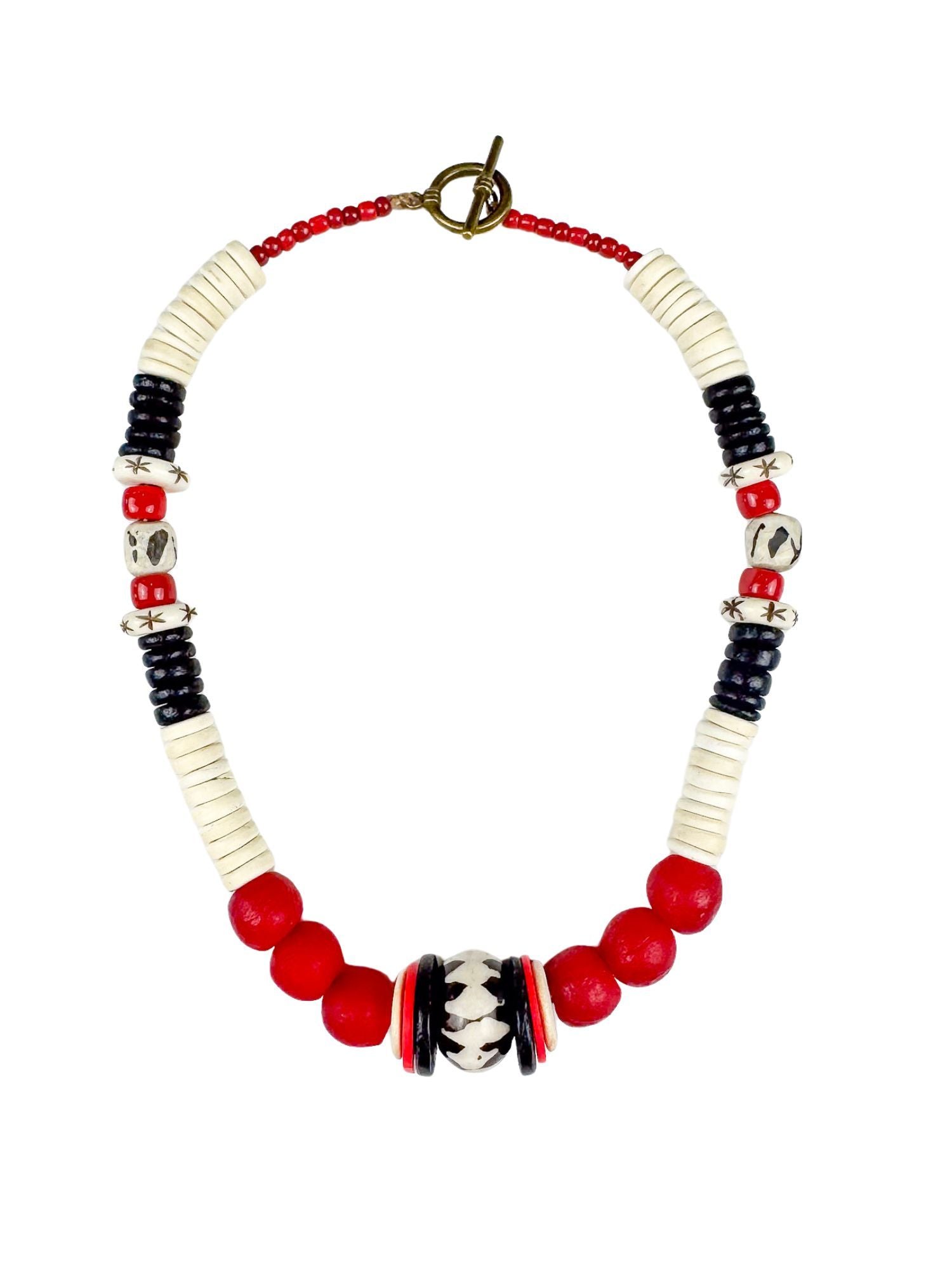 Classic Necklace | Red + Black