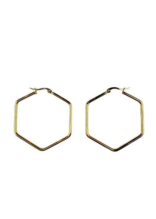 Hex Gold Earrings | Final Sale