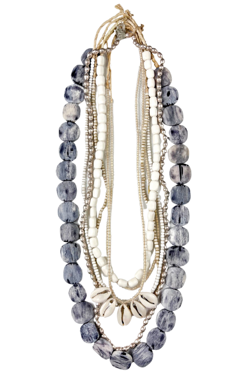 Layer Necklace Set | Gray Cowrie
