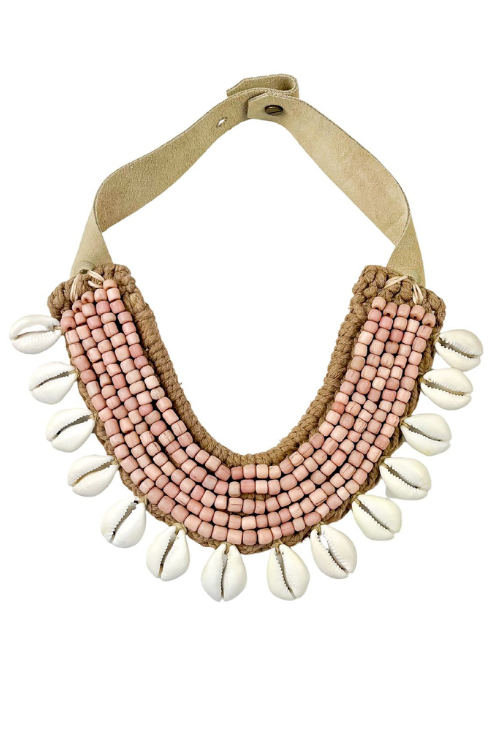 Cowrie Collar Necklace | Blush