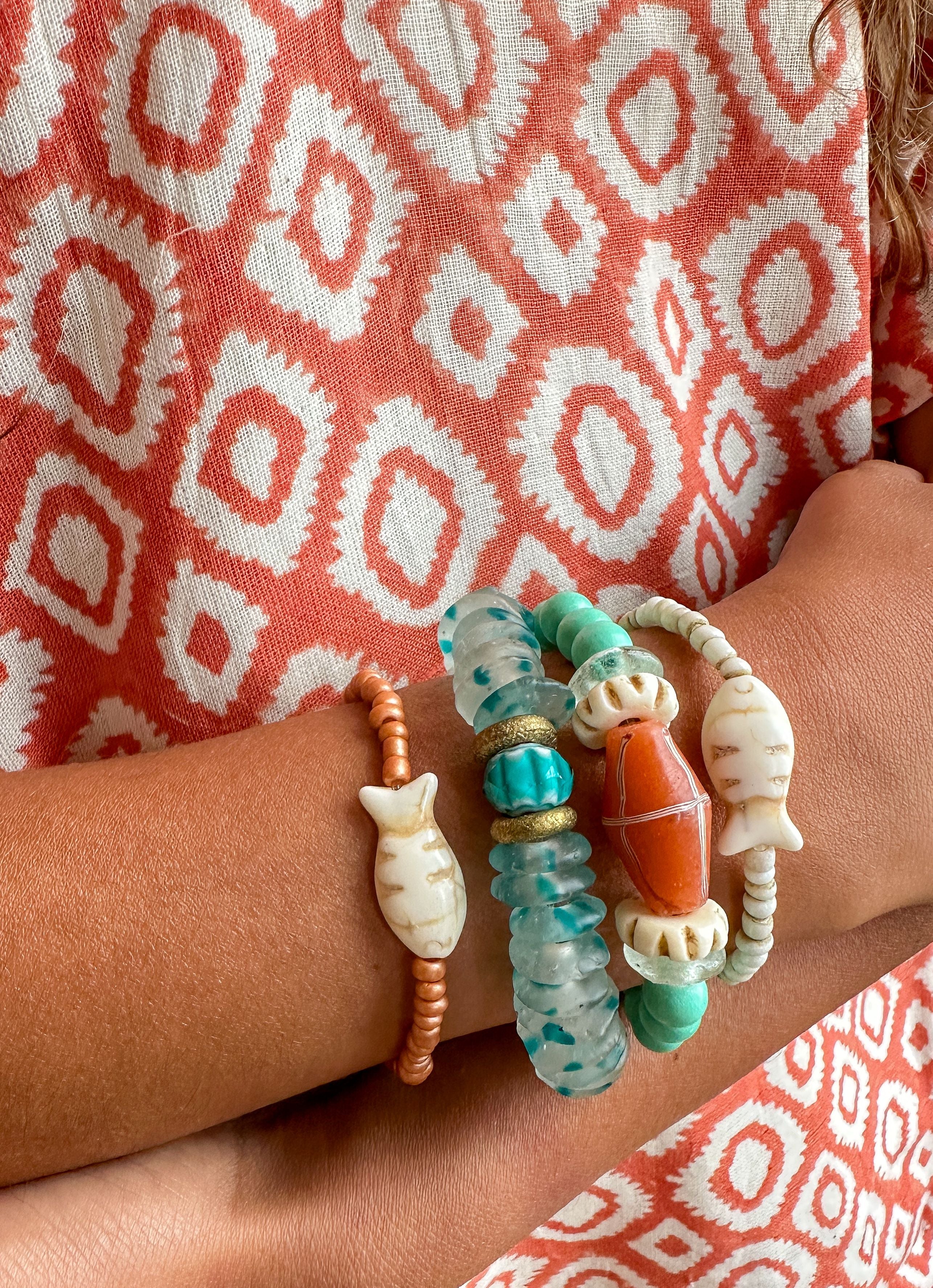 Intricate Stack Bracelet | Aqua