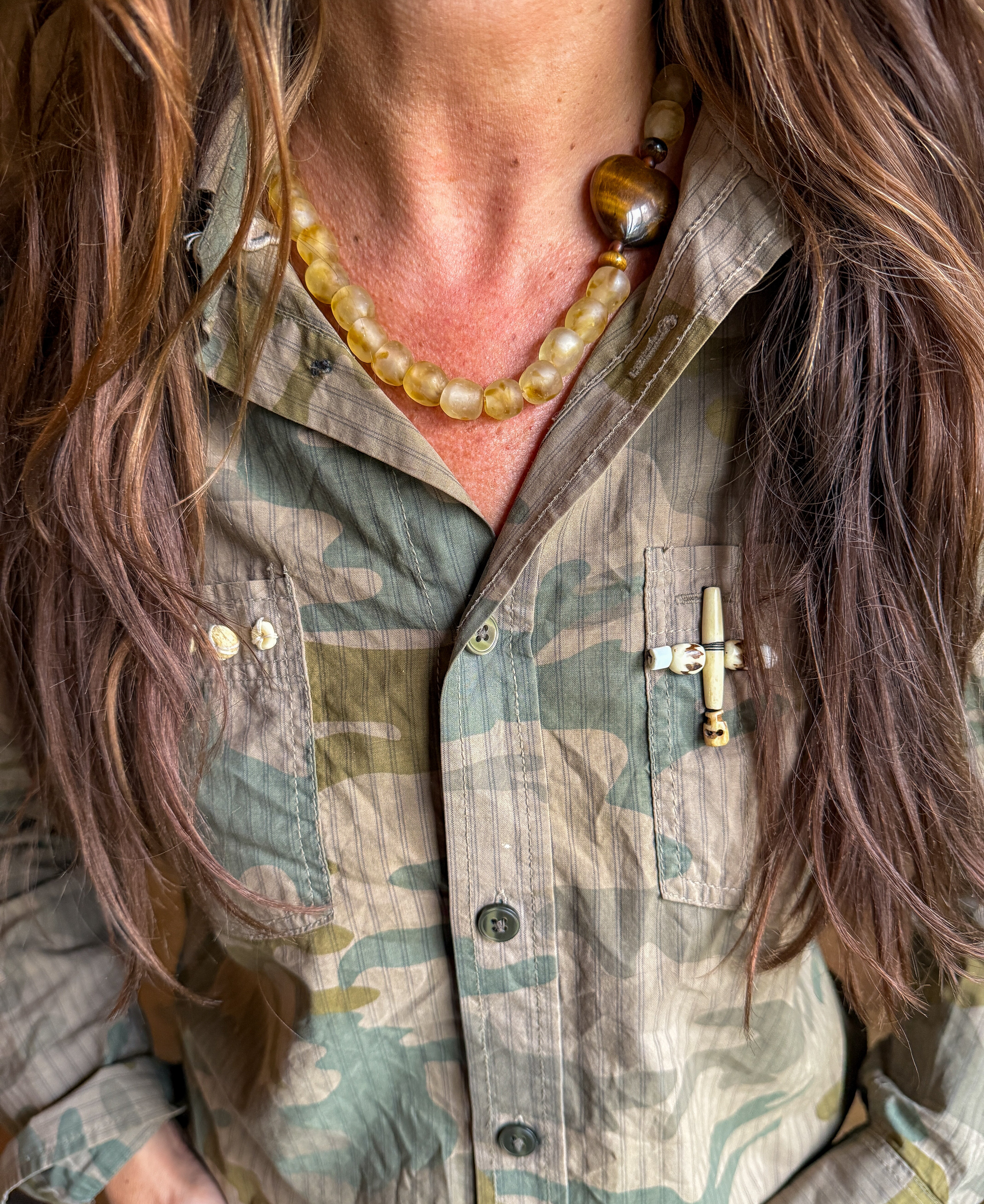 Classic Heart Necklace | Camel