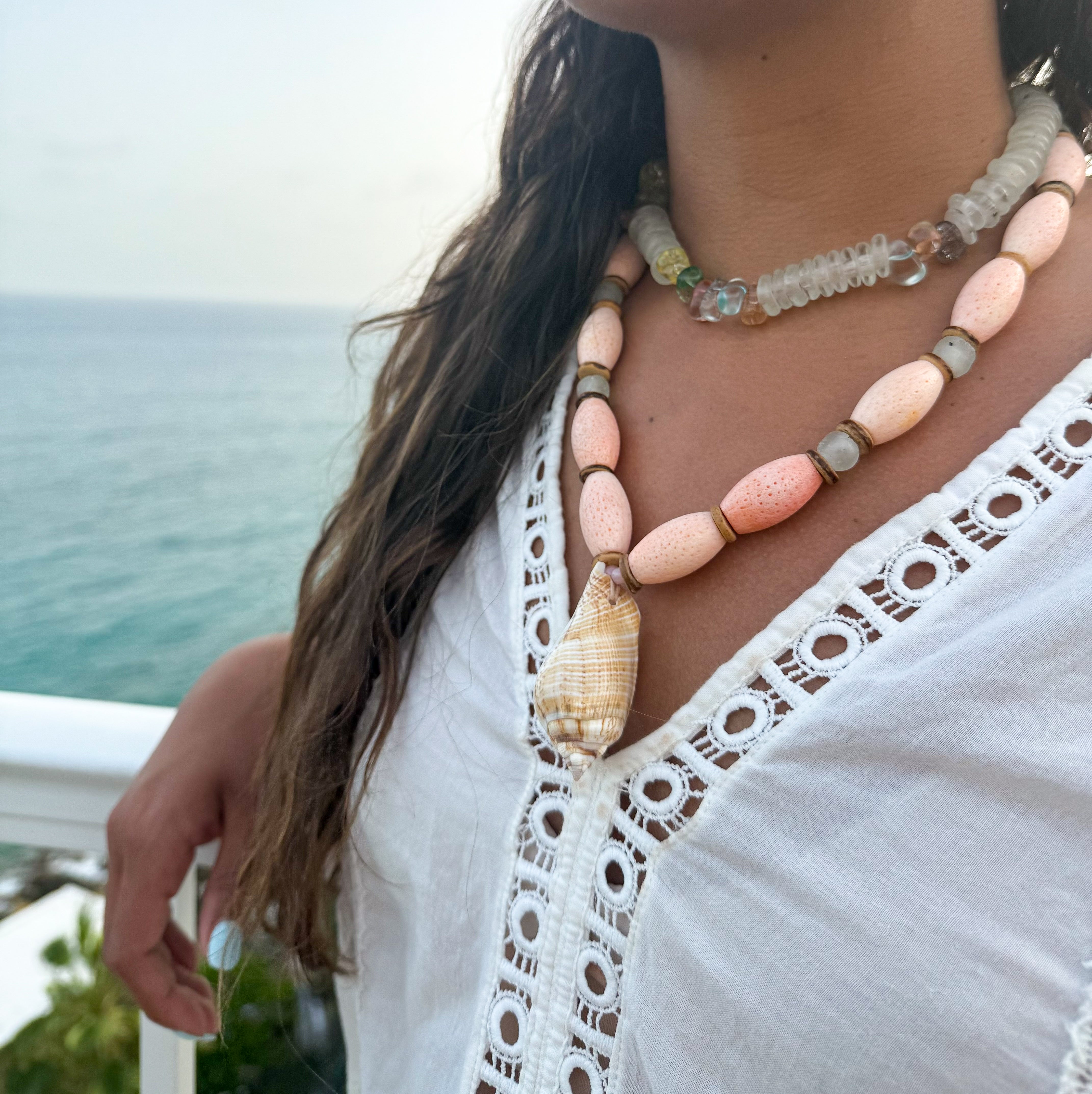 Classic Shell Necklace | Melon