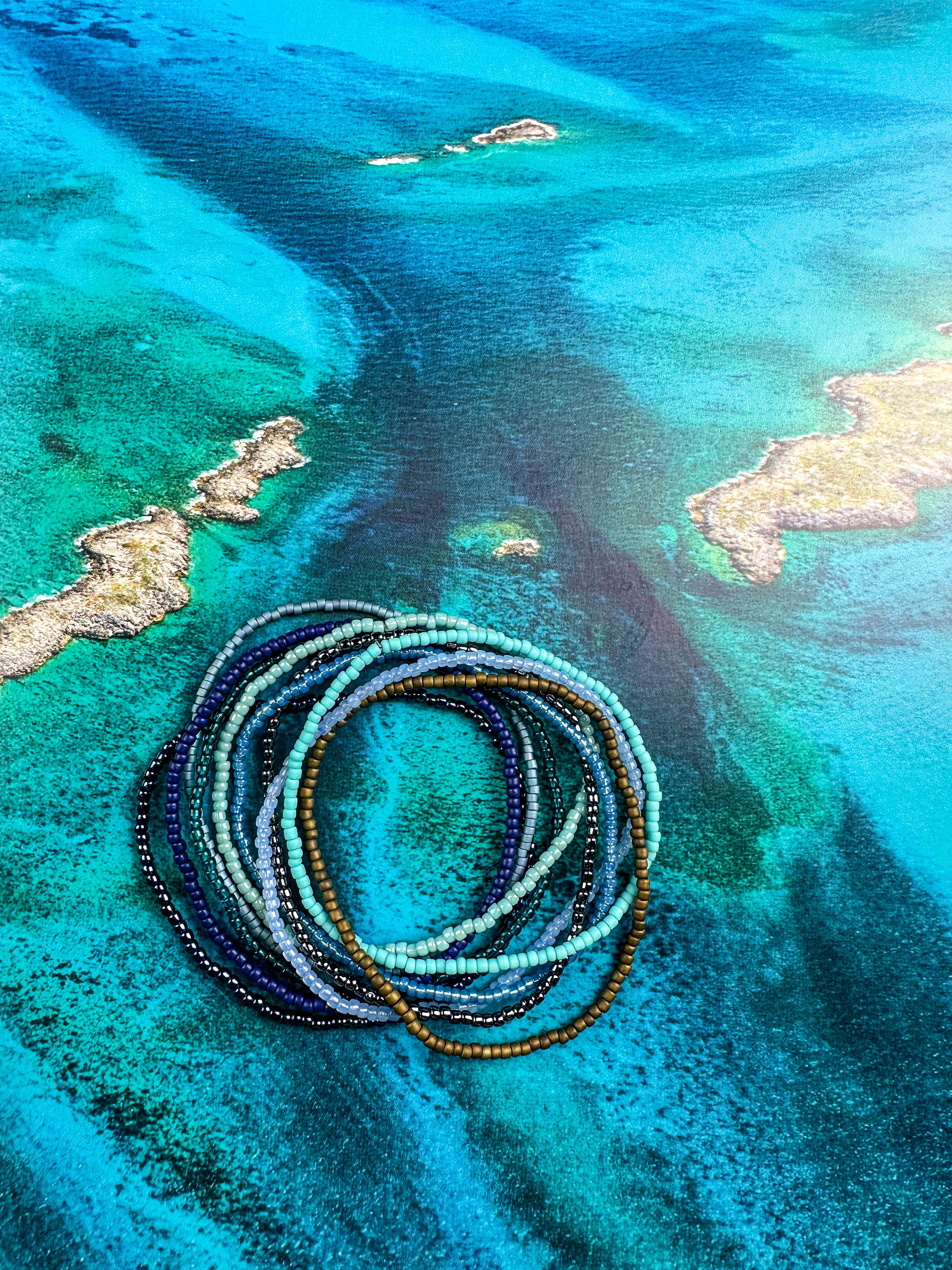 Thin Seed Bracelet  Set | Maldives