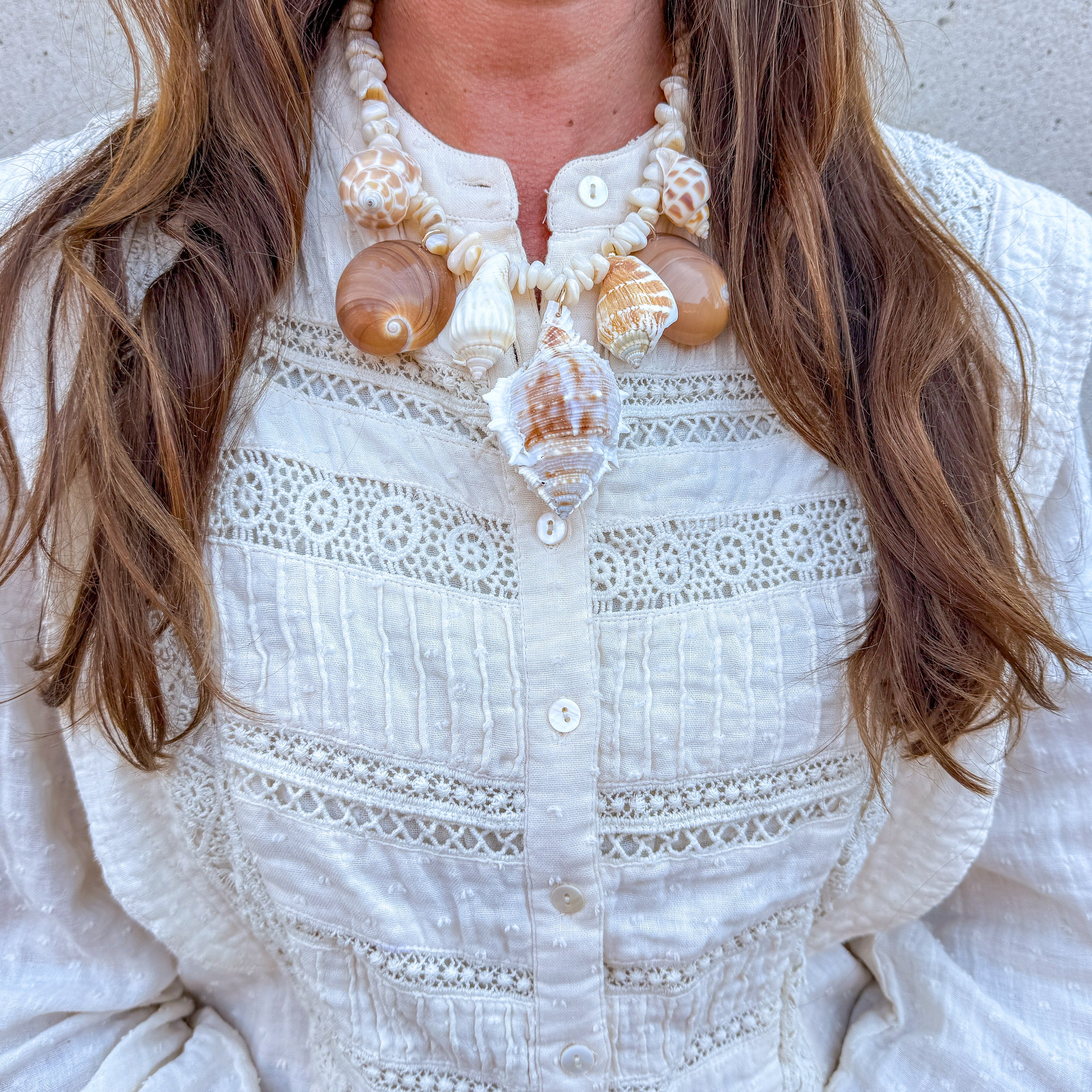 Beaded Shell Necklace | Golden Hour