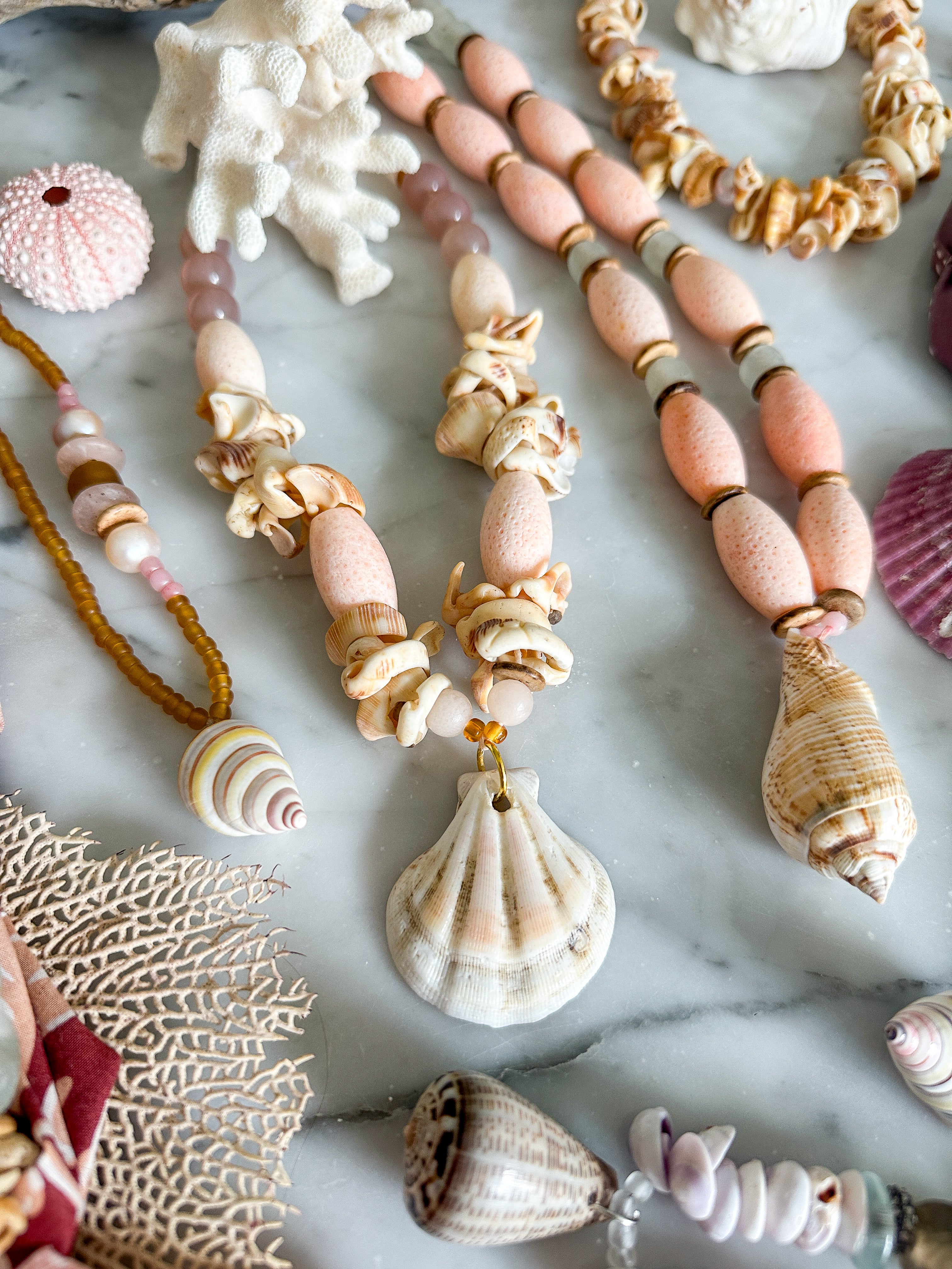 Classic Shell Necklace | Melon